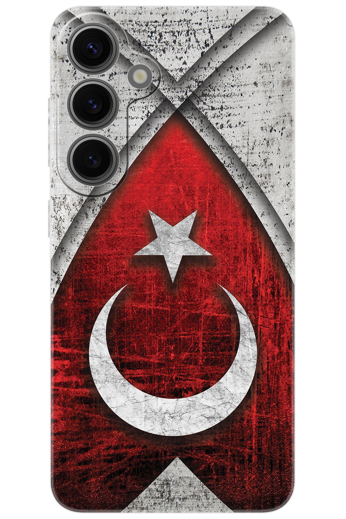 Ceppare Samsung Galaxy S24 PLUS (SM-S926B) Uyumlu Kılıf Silikon Türk Bayrağı Tasarım STK:380 CP-hrgjz48