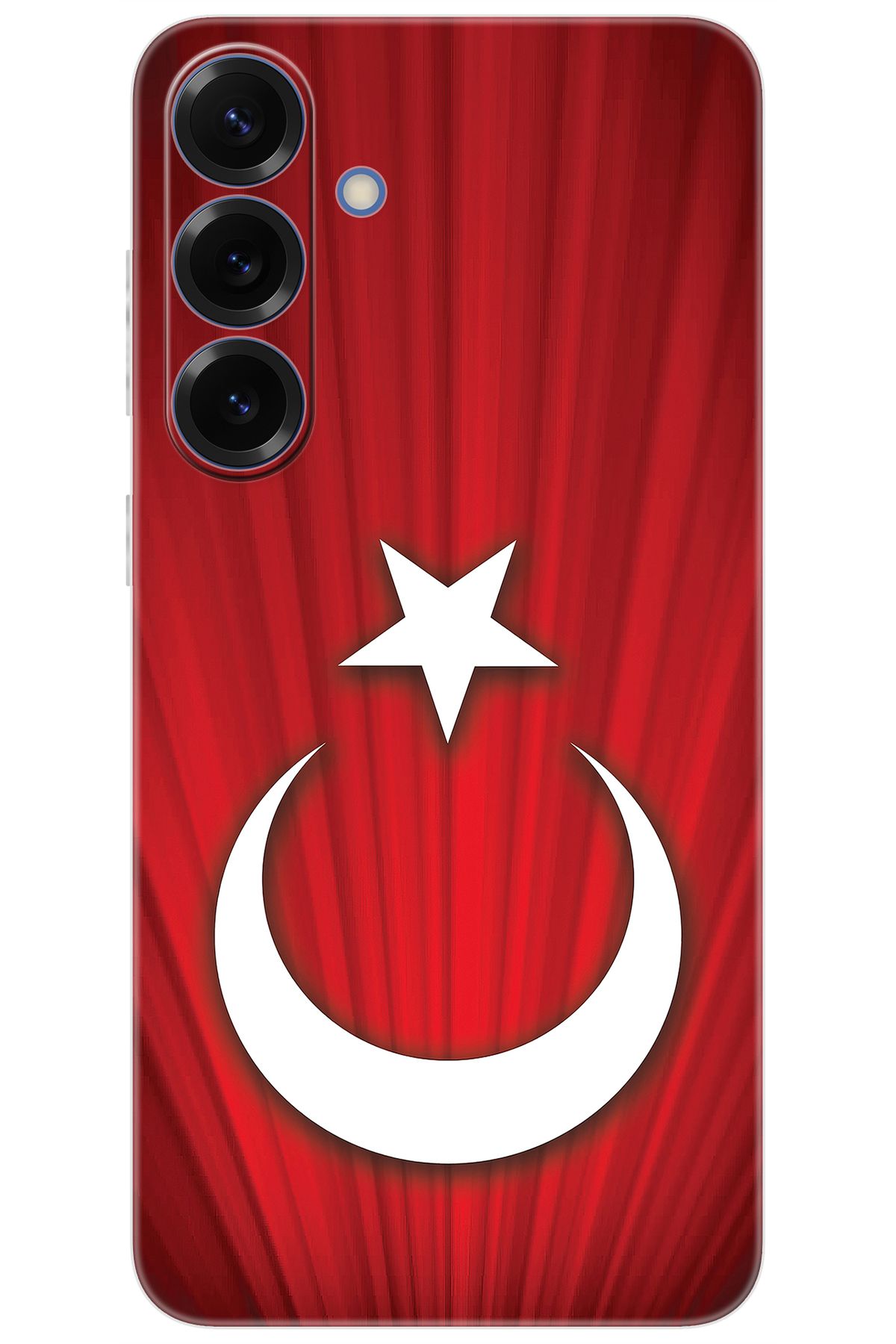 Ceppare Samsung Galaxy S25 PLUS (SM-S936B) Uyumlu Kılıf Silikon Türk Bayrağı Tasarım STK:382 CP-Hexy664
