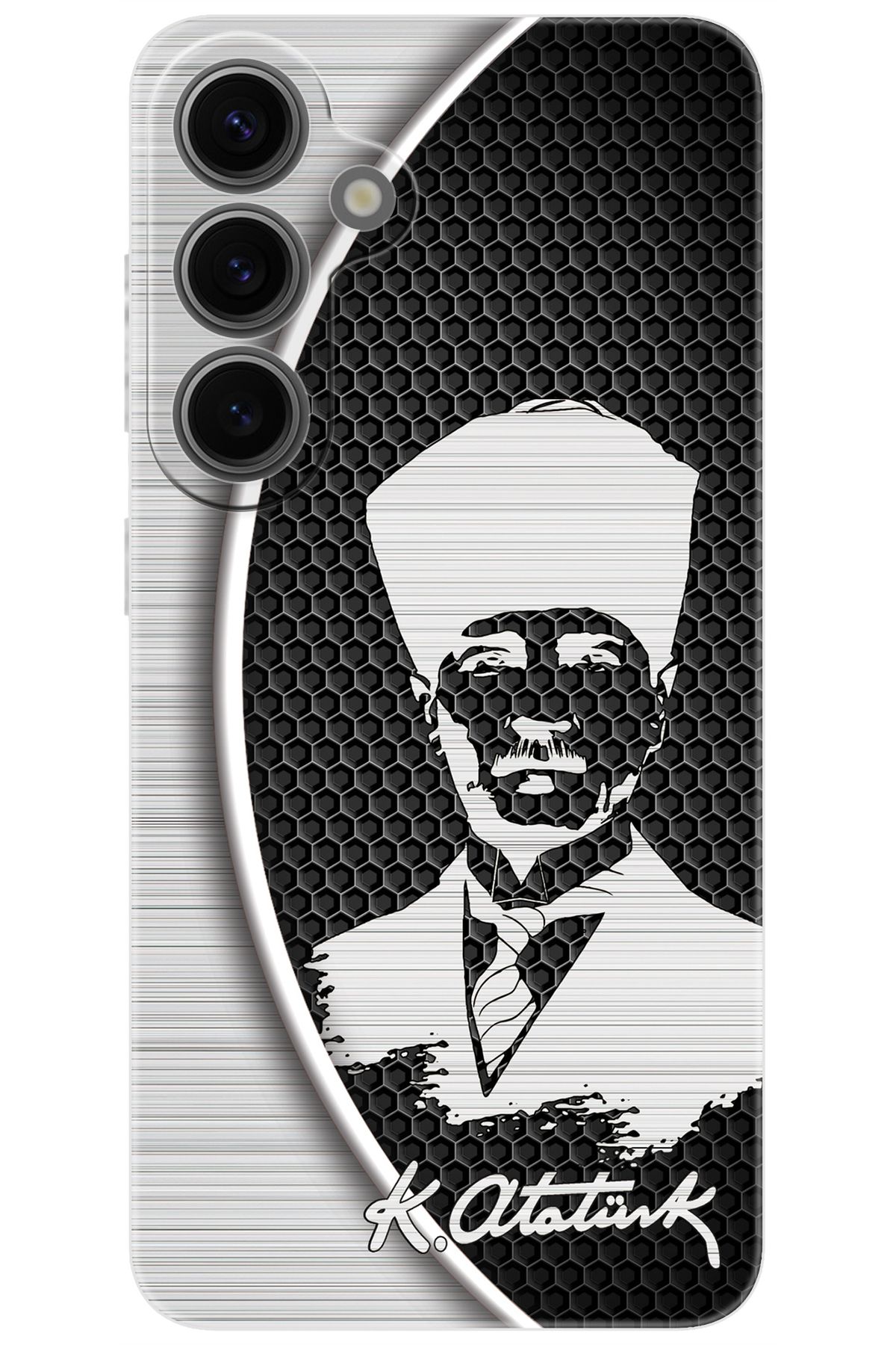 Ceppare Samsung Galaxy S24 PLUS (SM-S926B) Uyumlu Kılıf Desenli Silikon Atatürk Tasarım STK:398 CP-JiaX71Z