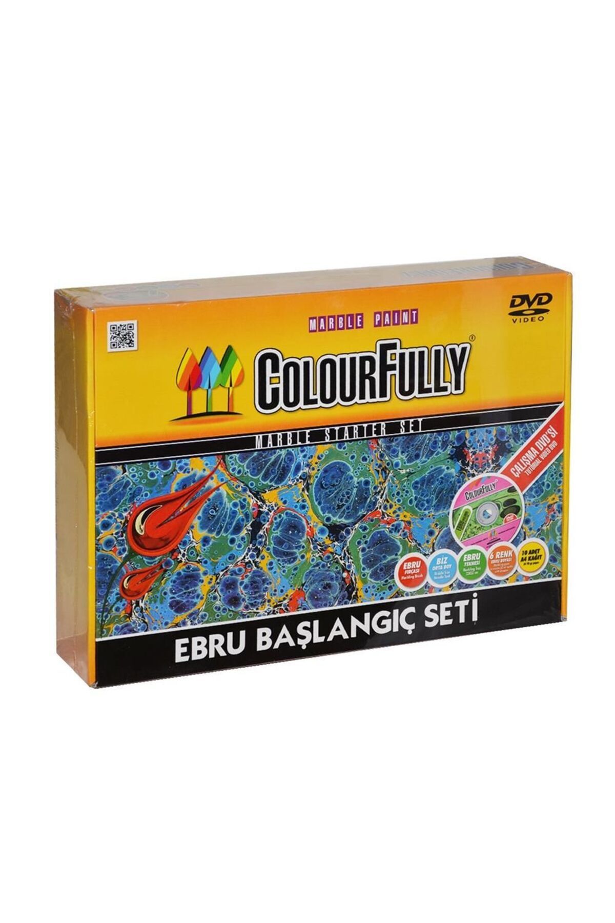 sinerjim Ebru Sanatı Başlangıç Seti Eğitici Dvd'li