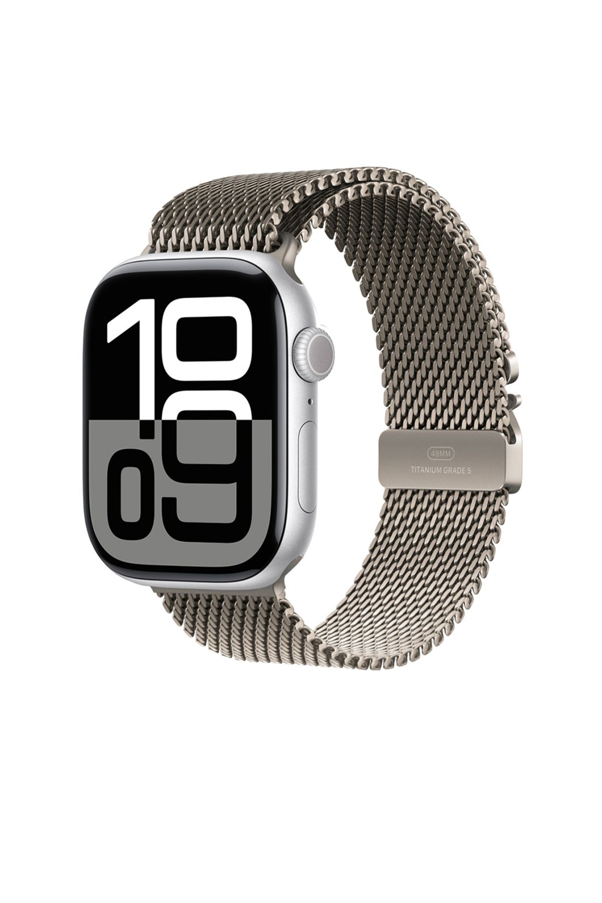 HTstore Watch 10 46mm Zore KRD-100 Titanyum Hasır Kordon-Titanyum