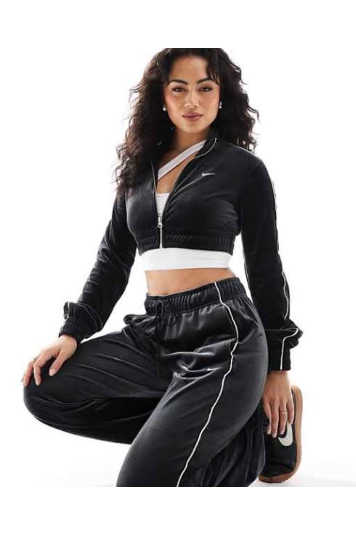 Nike Collection Velour Jogger Kadın Eşofman Altı bol kalıp oversisized stilim spor