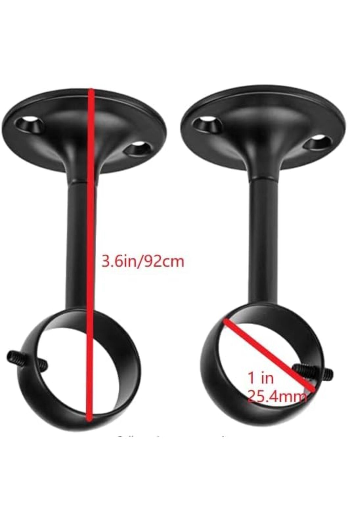 Generic-Amazon Basics Curtain Rod Ceiling-Mount Bracket, Set of 2, Dark Bronze (Espresso) 6