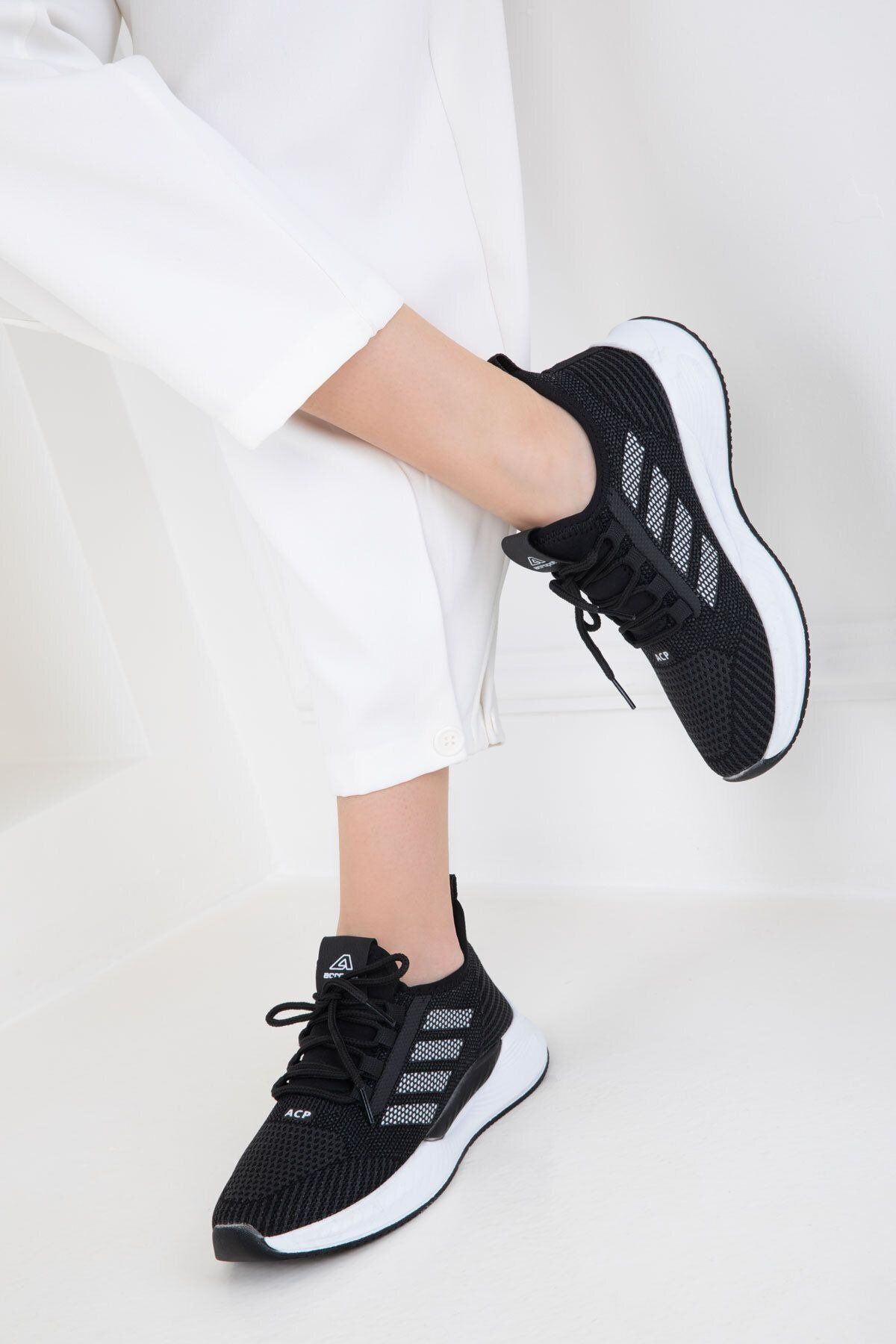 Daxstors Erkek Sneaker Ayakkabı Boost Desenli Ortopedik Fileli Triko Hafif Taban Sneaker Günlük Yürüyüş Spor