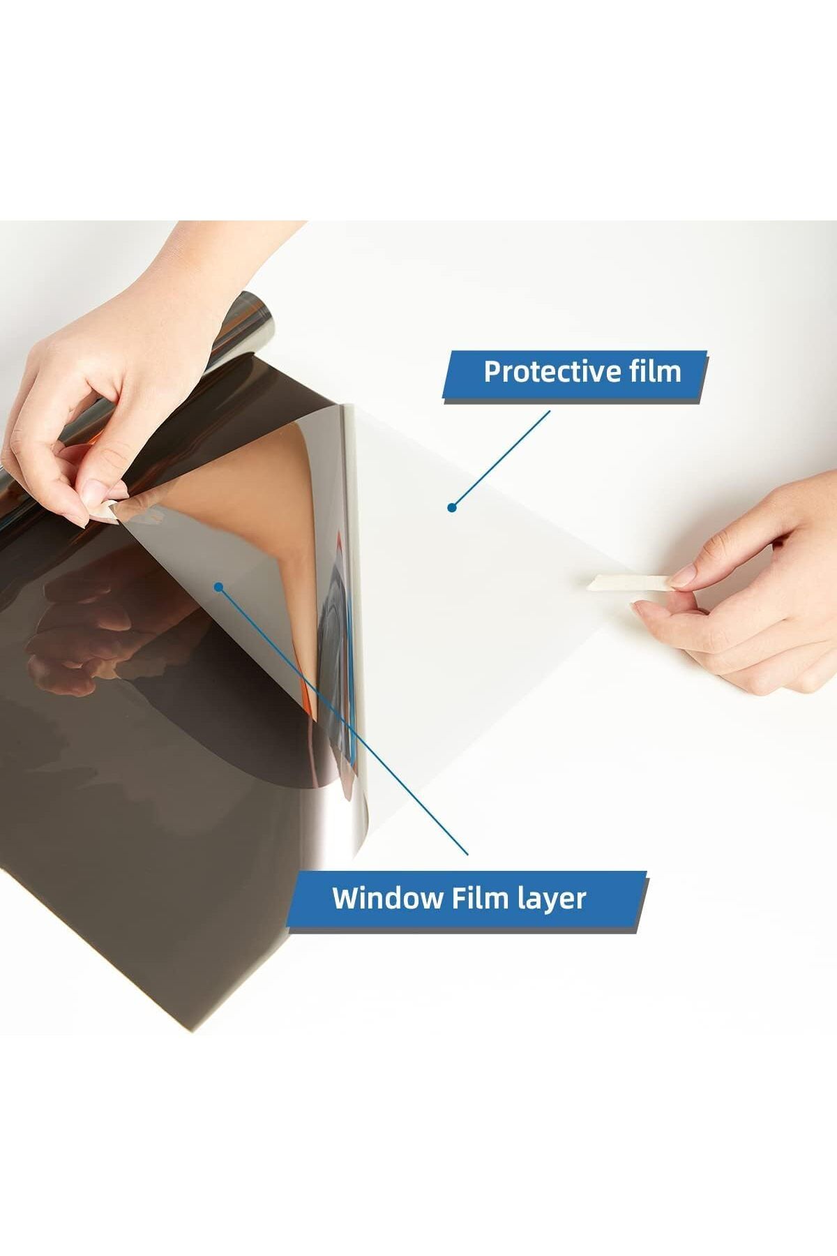 Generic-Tazweeq Heat Control Window Film, Window Tint Sun Blocking Blackout and UV Protection, One-Way Priv 3