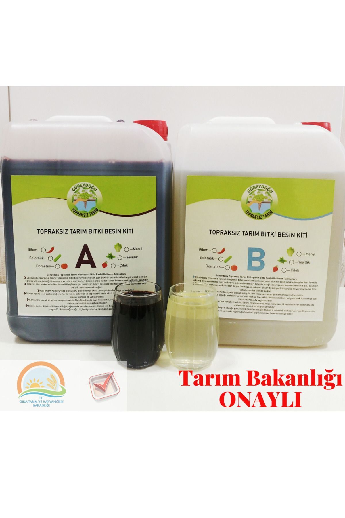 Güneydoğutopraksıztarım Topraksız Tarım Marul Besini 5 Lt A Ve B Hidroponik Bakanlık Onaylı
