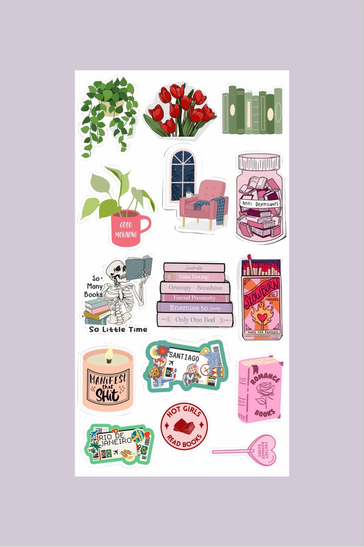 Piksel Grafik Book Sticker 10x20 cm - Kalem, Laptop Defter Suluk Sticker