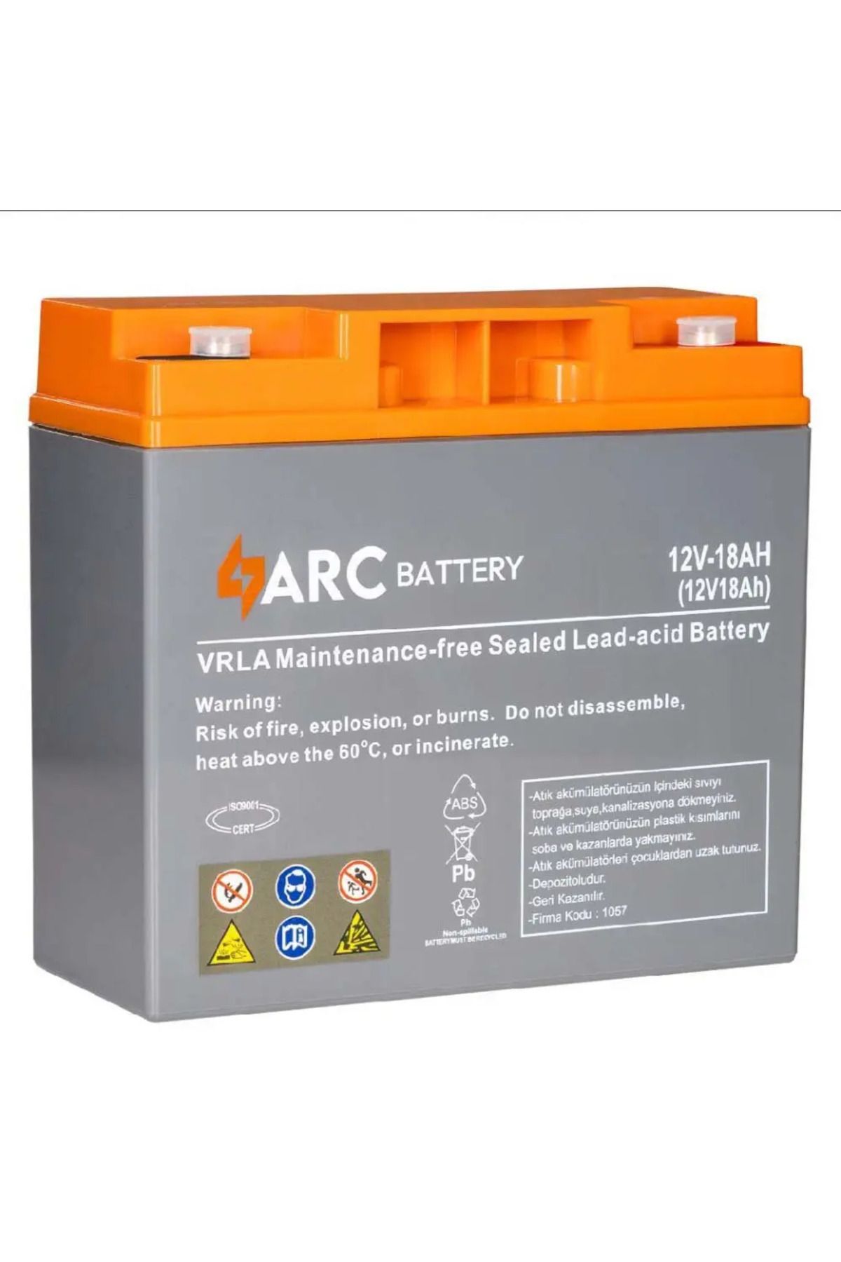 arc battery 12 Volt 18 Amper Yatay Ups Akü Üretim Yılı:2025