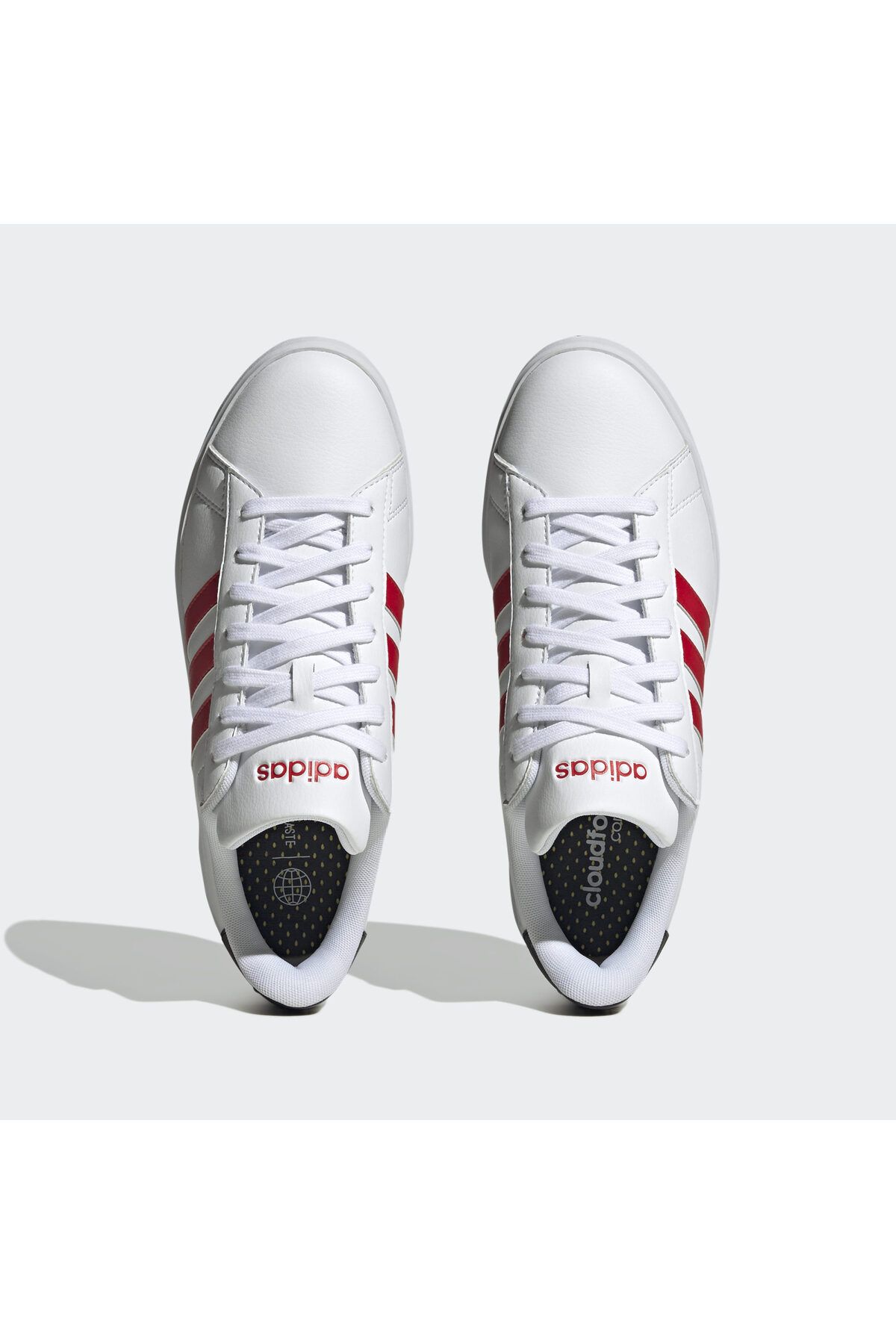 کفش دو و تمرین سفید مردانه زنانه Grand Courtfoam Comfort اورجینال adidas