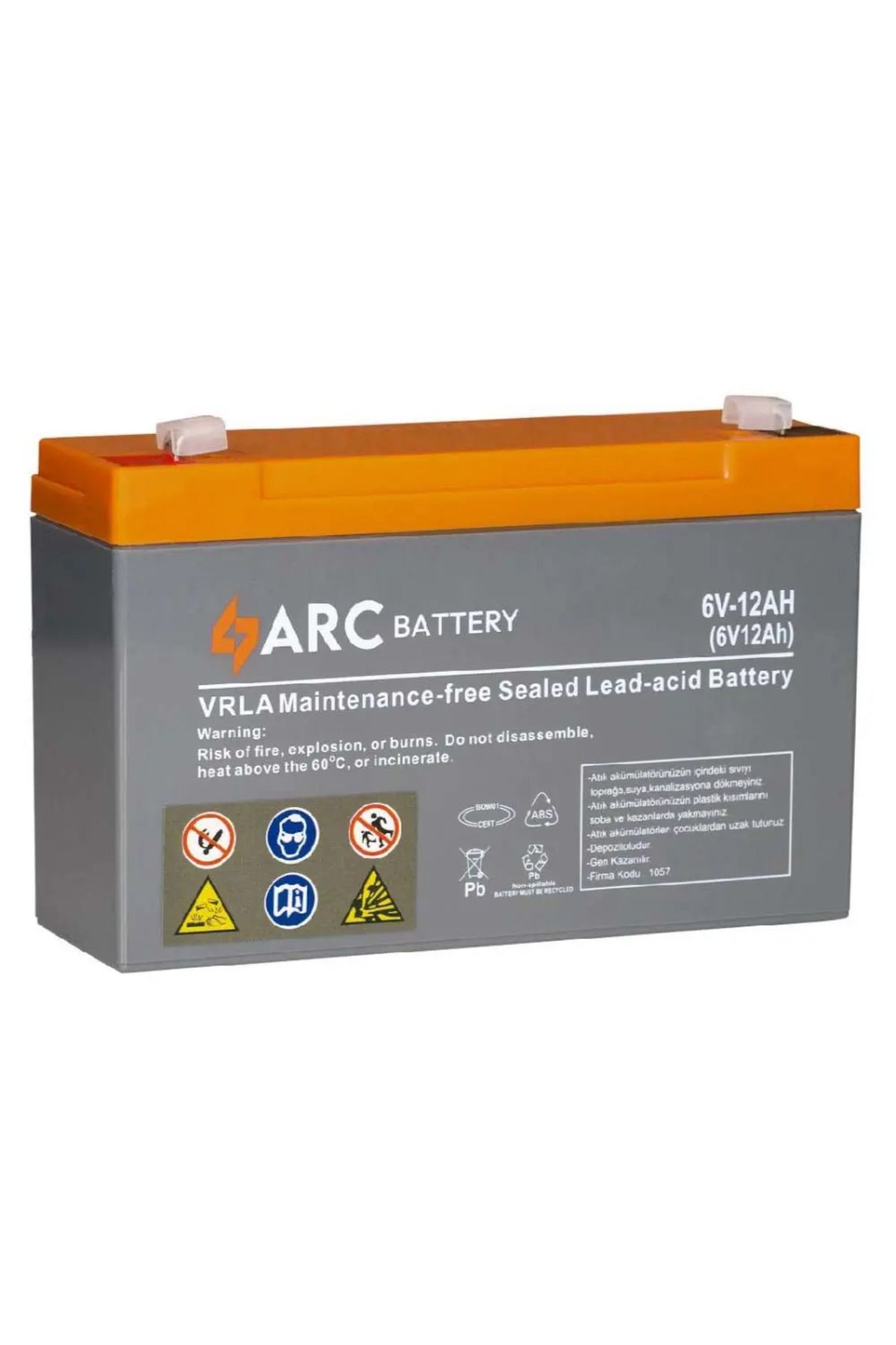 arc battery 6 Volt 12 Amper Yatay Ups Akü Üretim Yılı:2025