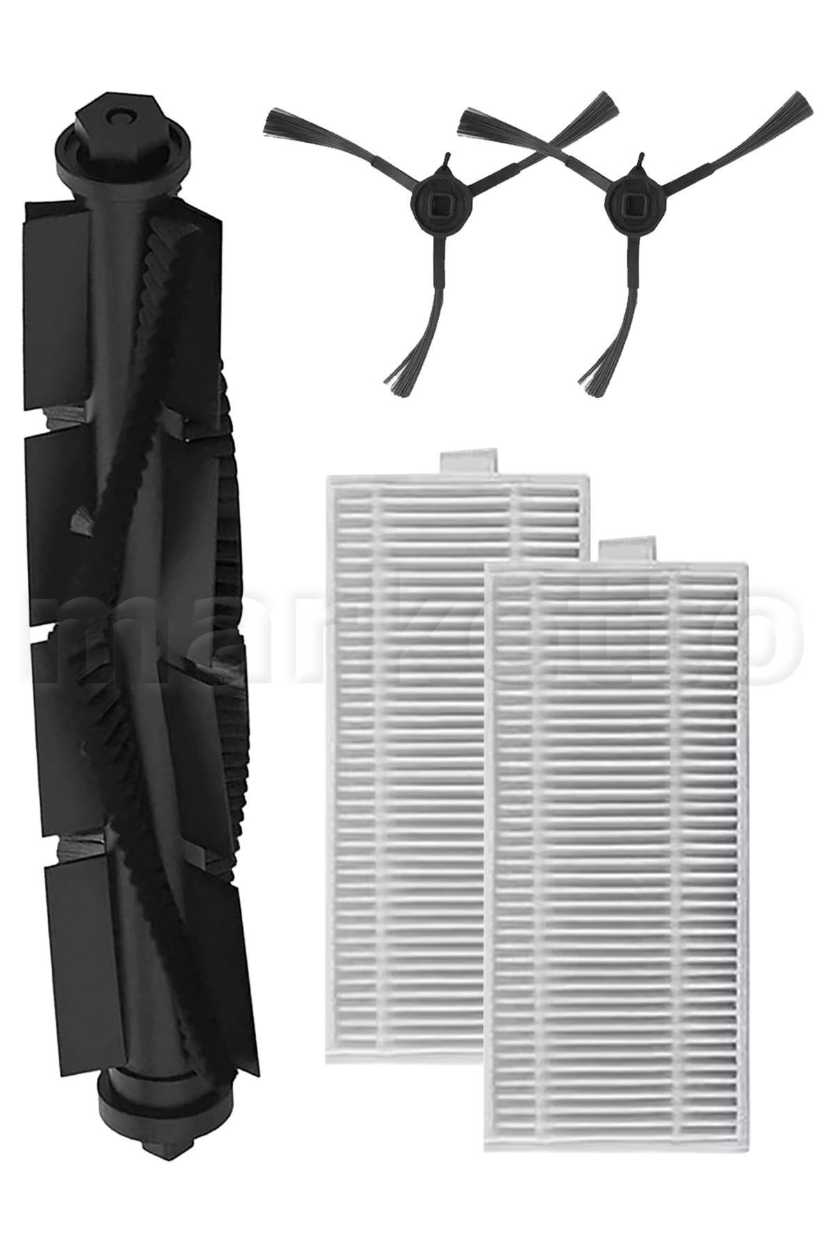 Marketto Tefal RG8497 Uyumlu Robot Yedek 5 Parça Seti Ana Fırça Yan Fırça Hepa Filtre