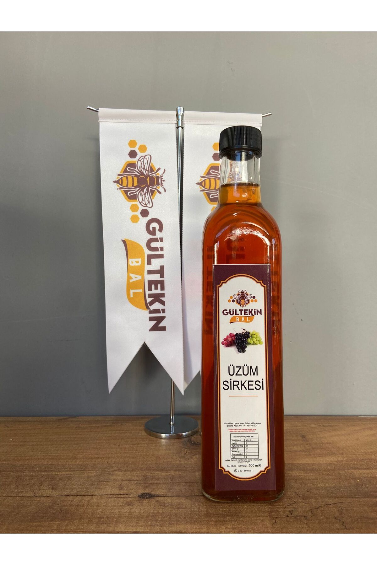 GÜLTEKİN BAL ÜZÜM SİRKESİ 500 ML