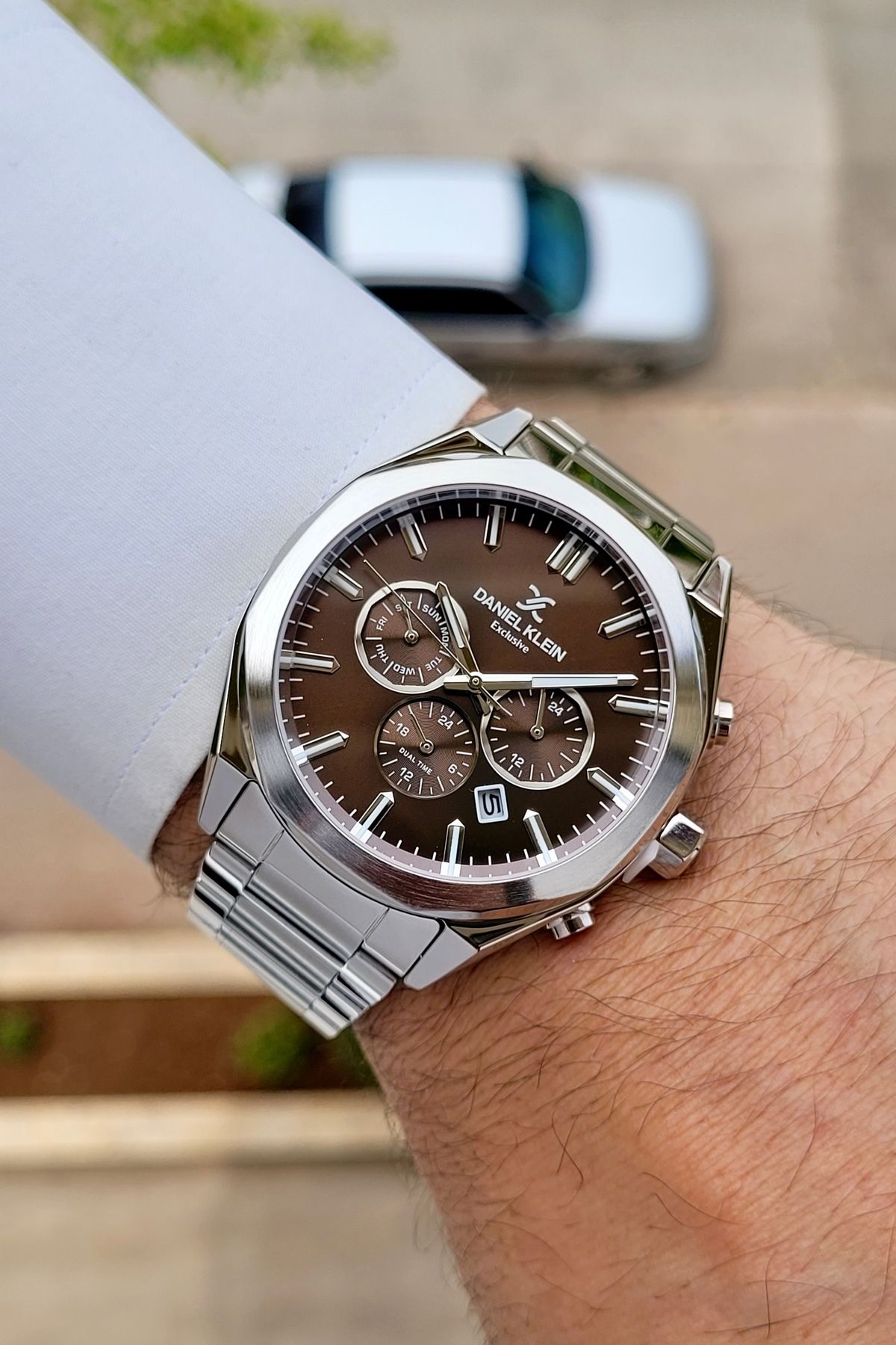 Daniel Klein Kadranı Kahverengi Kordonu Silver Renk 24 Ay Garantili Fonksiyonları Aktif Erkek Kol Saati