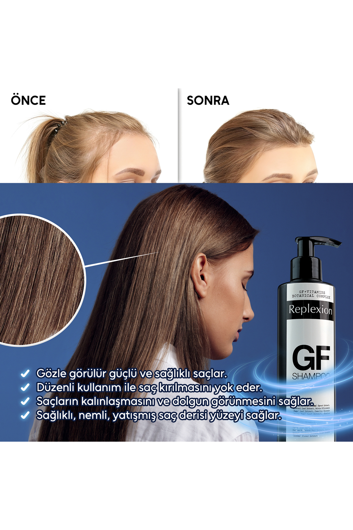 GF Shampoo Saç Dökülmesine Karşı Şampuan Yıpranmış Ve Hasar Görmüş Saçlara Bitkisel Koruma Sağlar — REP003 — تصویر 6 از 6