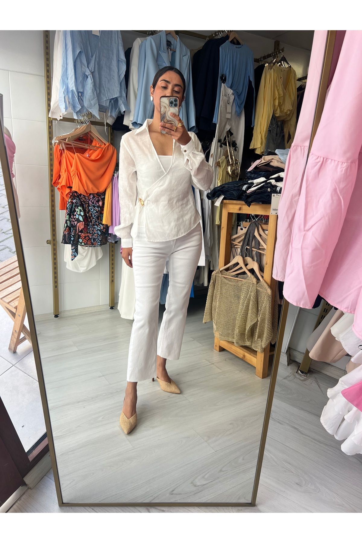 Butik Beyaz boyfit jeans