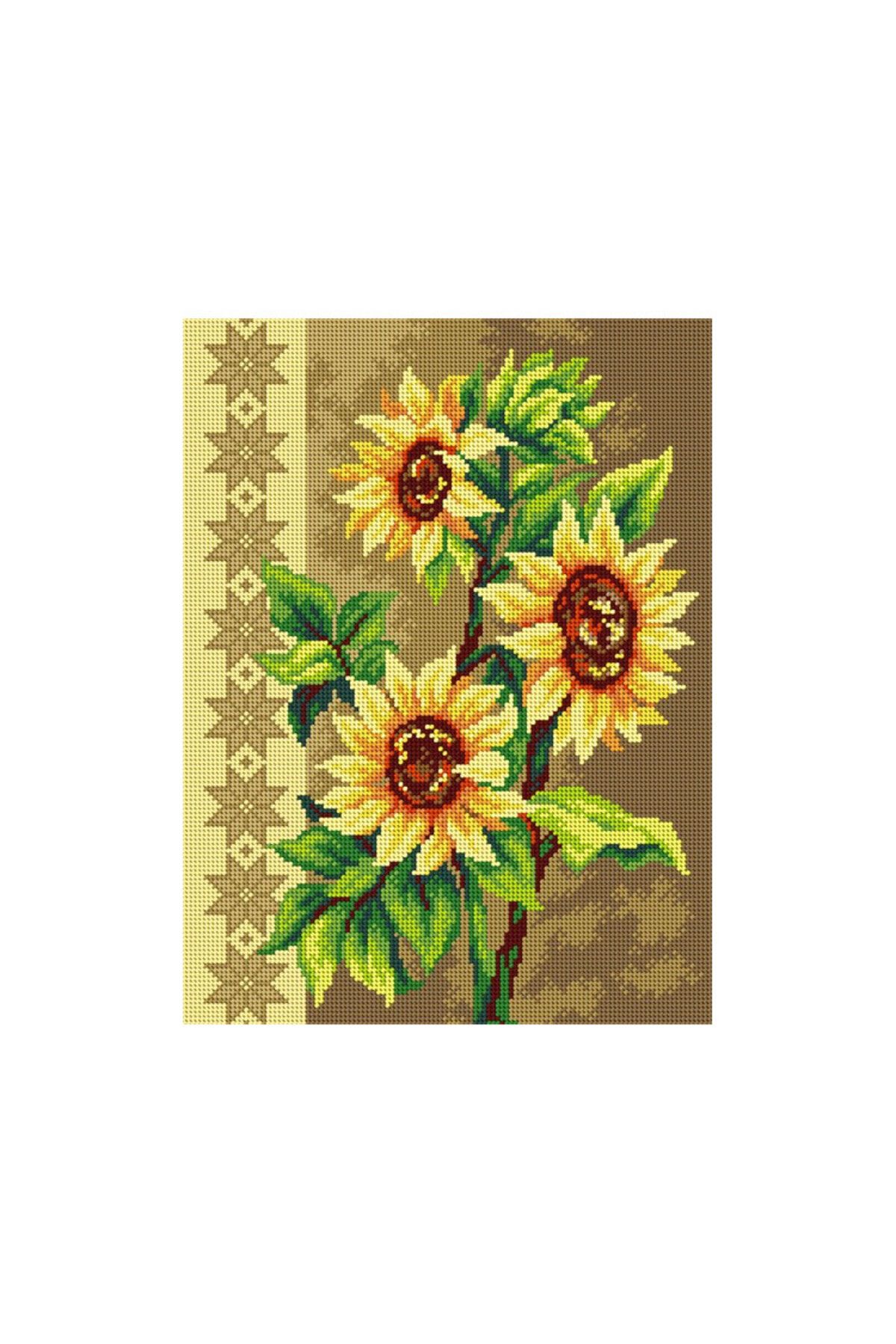 Orchidea Baskılı Goblen Ayçiçek 2632 30*40 cm
