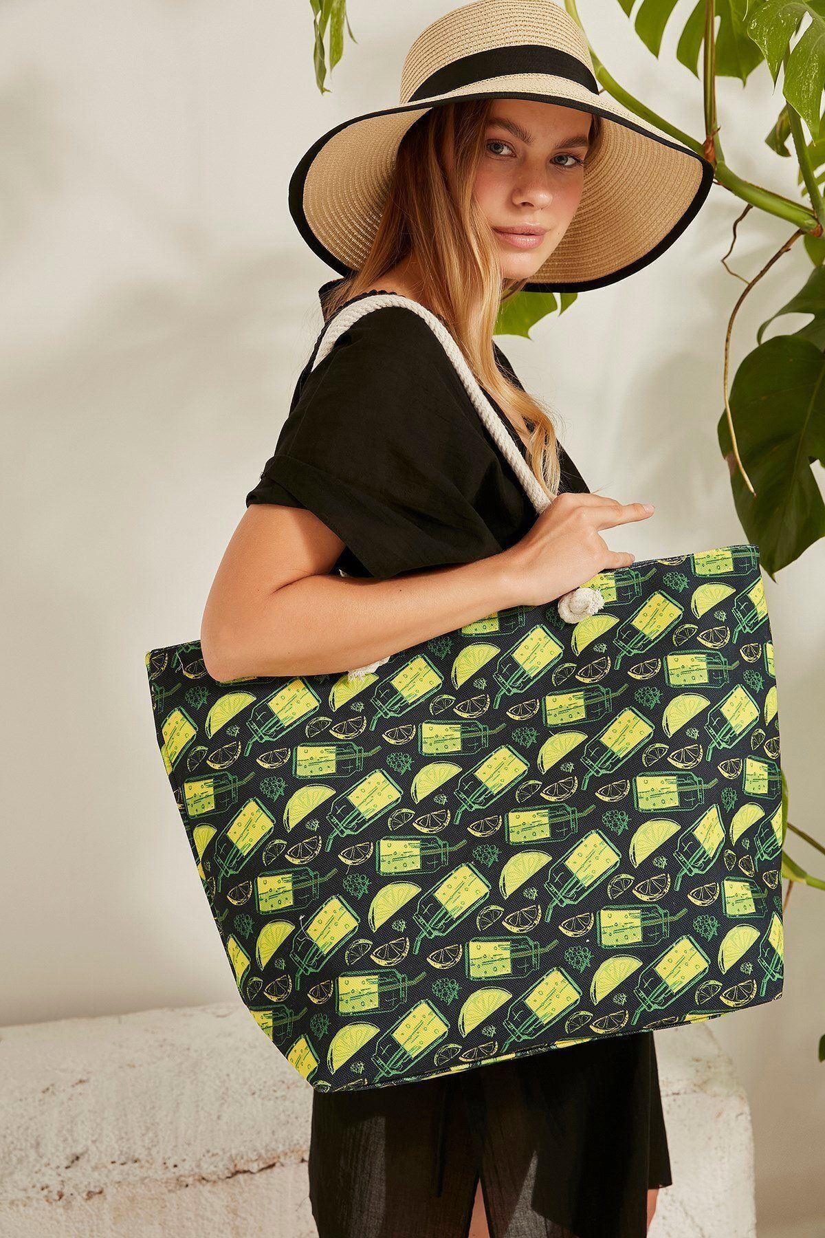 C&City Torba Plażowa Syt Y2670-24 Wielokolorowa Kobieta - One Size