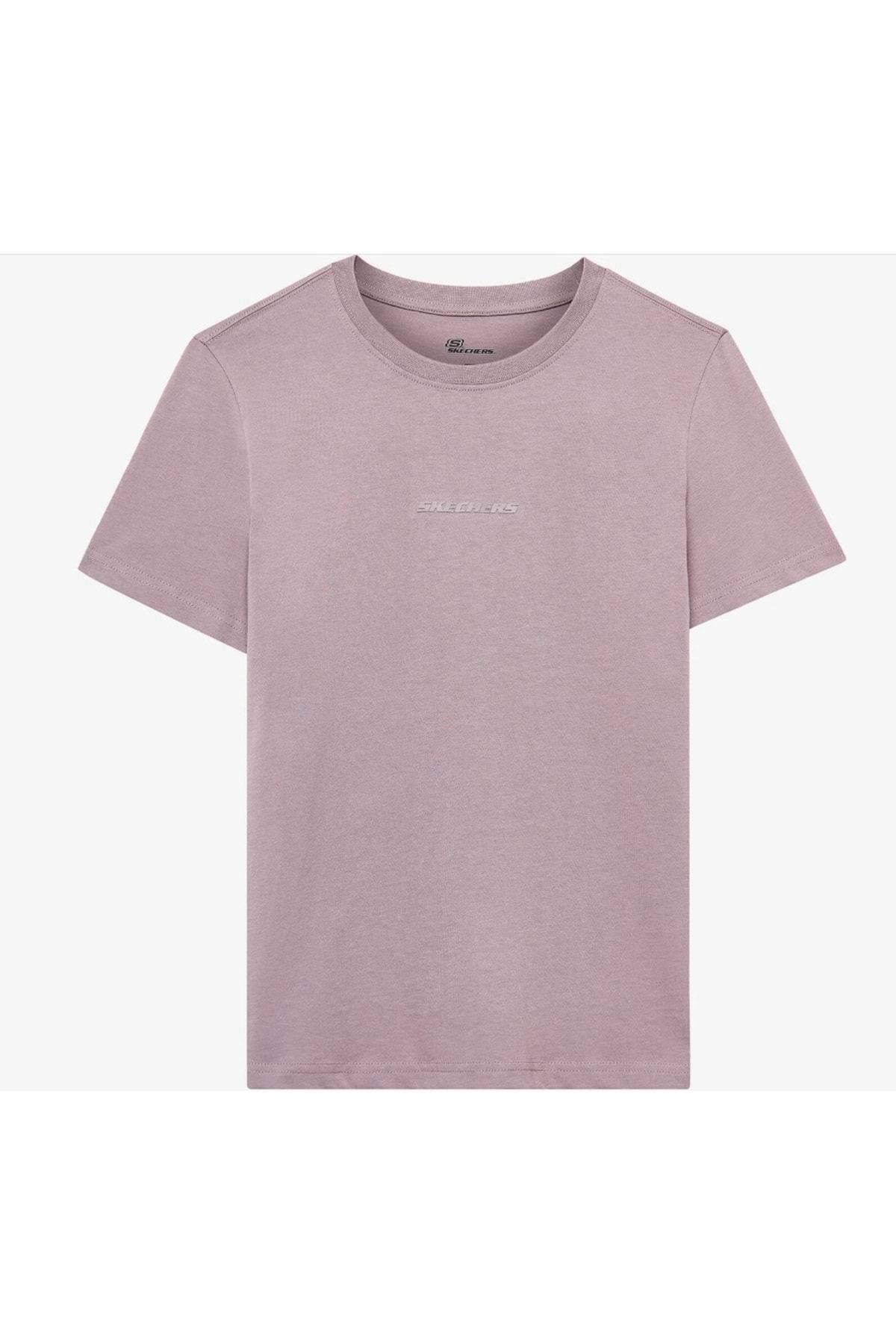 SKECHERS W Essential Crewneck T-shirt S2510029 Kadın Tişört LİLA