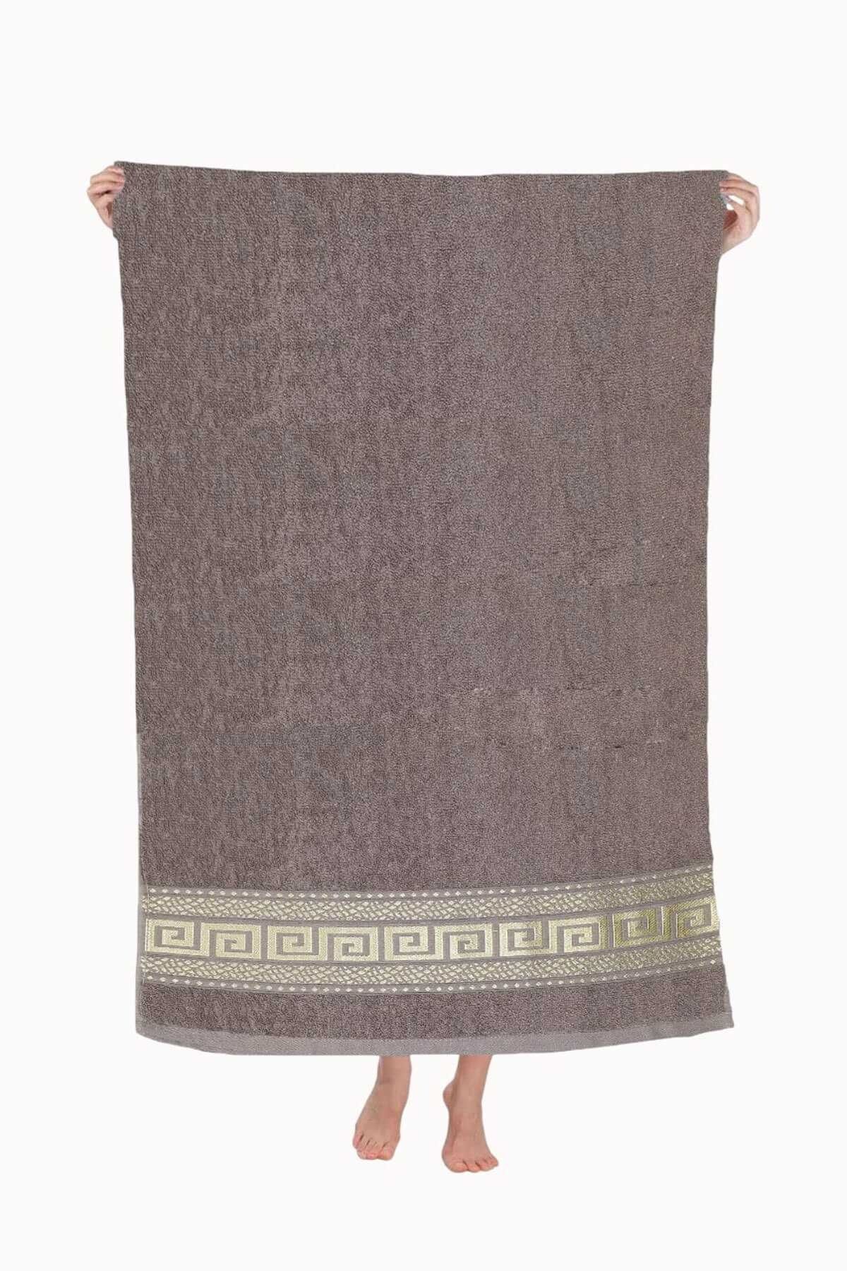 Mira Home Nayra &#37;100 Pamuklu Banyo Havlusu 70x140 Cm Kahve