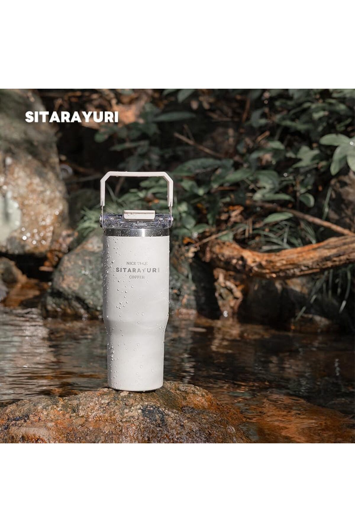 Original SITARAYURI Yalıtımlı Çift Duvarlı - Sızdırmaz, BPA İçermez, Vakumlu - Sıcak ve Soğuk 850 ml JAPONYA