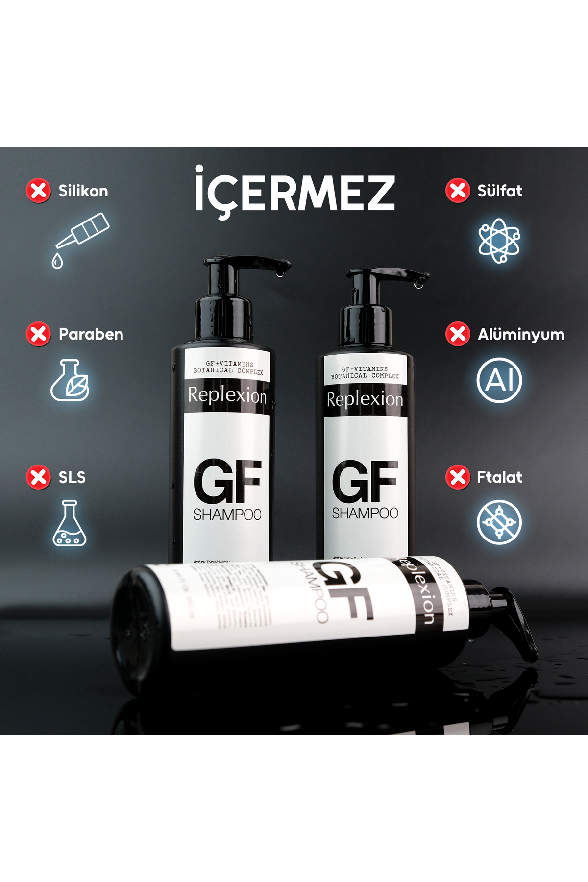 GF Shampoo Saç Dökülmesine Karşı Şampuan Yıpranmış Ve Hasar Görmüş Saçlara Bitkisel Koruma Sağlar — REP003 — تصویر 2 از 6