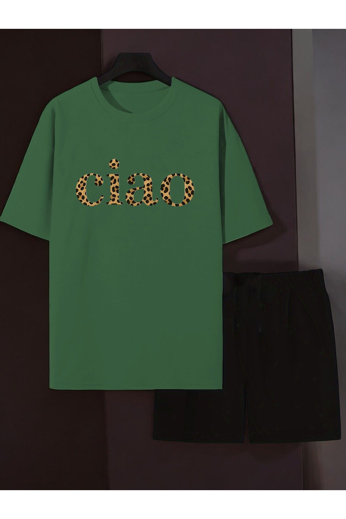 uyguntarz Unisex Ciao Baskılı Tasarım Şort Takım