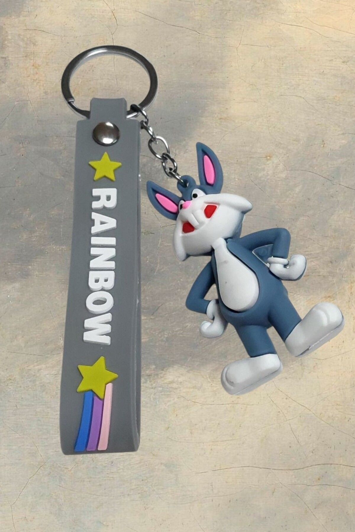 GLOW LUXE 3D Bugs Bunny Silikon Anahtarlık ve Çanta Aksesuarı