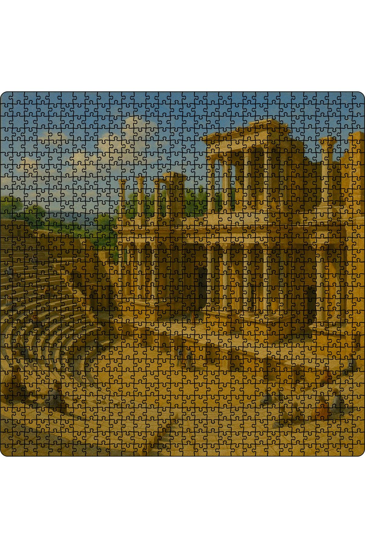 WOODENCRAFT ANTİK TİYATRO AHŞAP PUZZLE 900 PARÇA 50 X 50 TABLO OLARAK DUVARA ASILABİLİR.