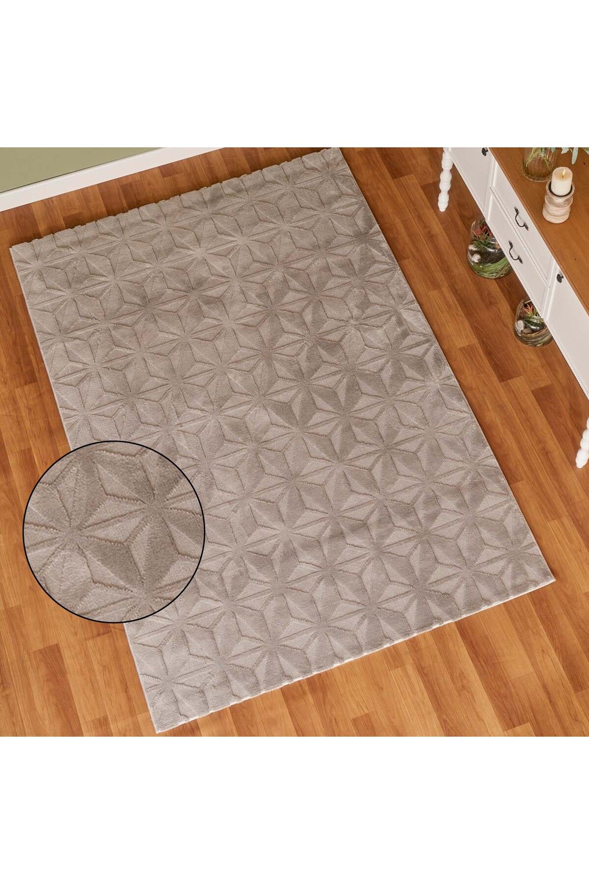 Bella Maison Tesio Modern Halı Gri (160x230 cm)