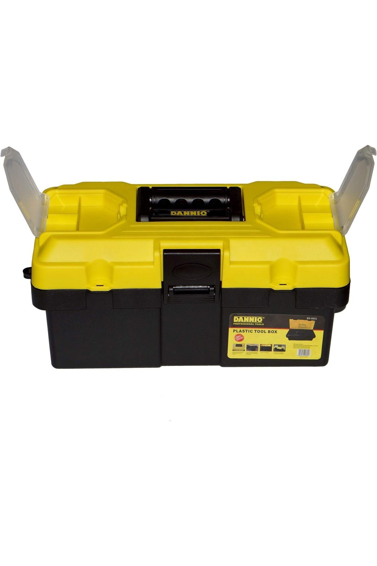 COOYA-Plastic Tool Box with Handle, Portable Tool Case with Locking Lid, Tool Storage Organizer 2