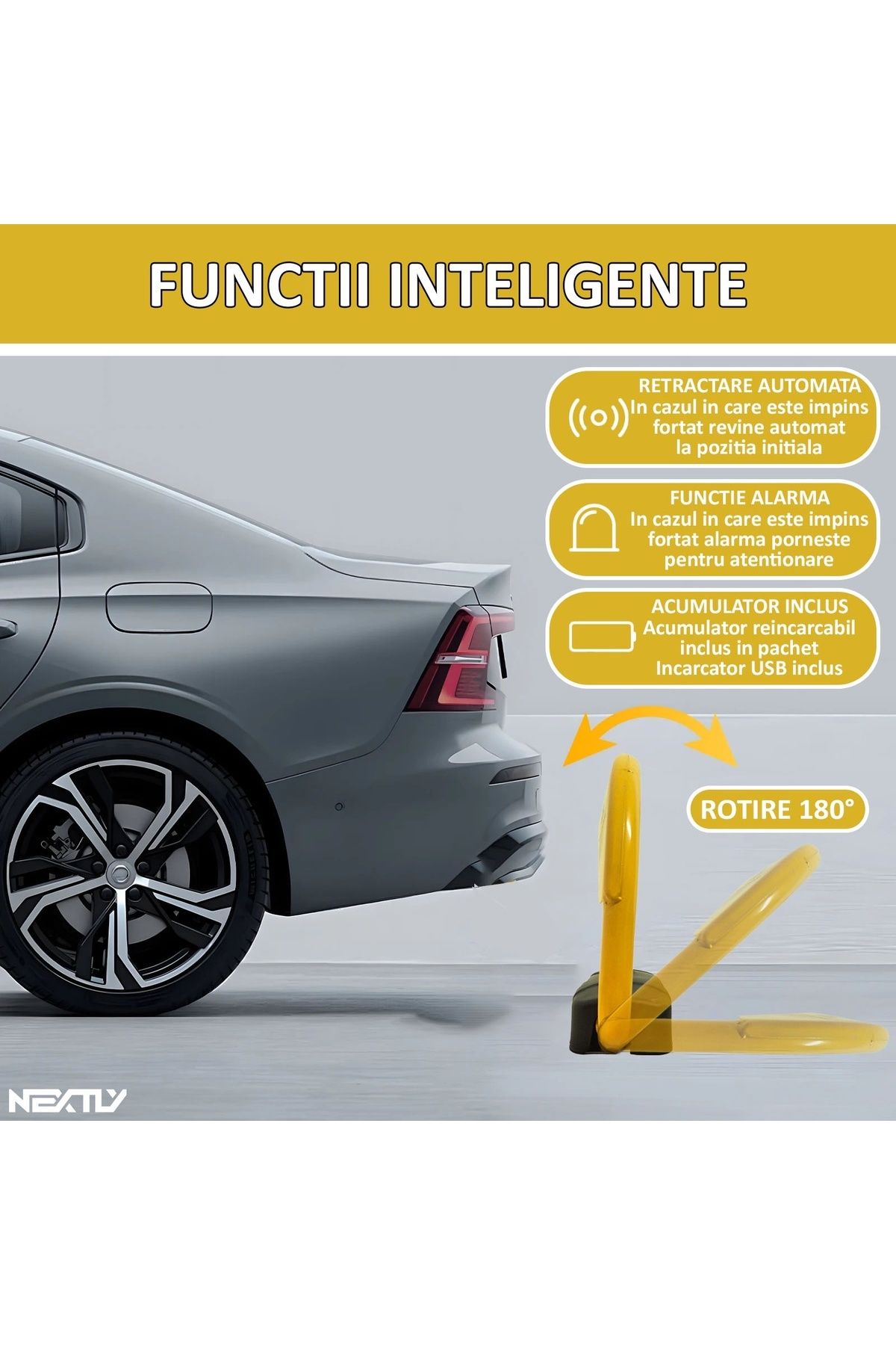 NEXTLY-Automatic Parking Lock, , Remote Control, 50m, Function 4