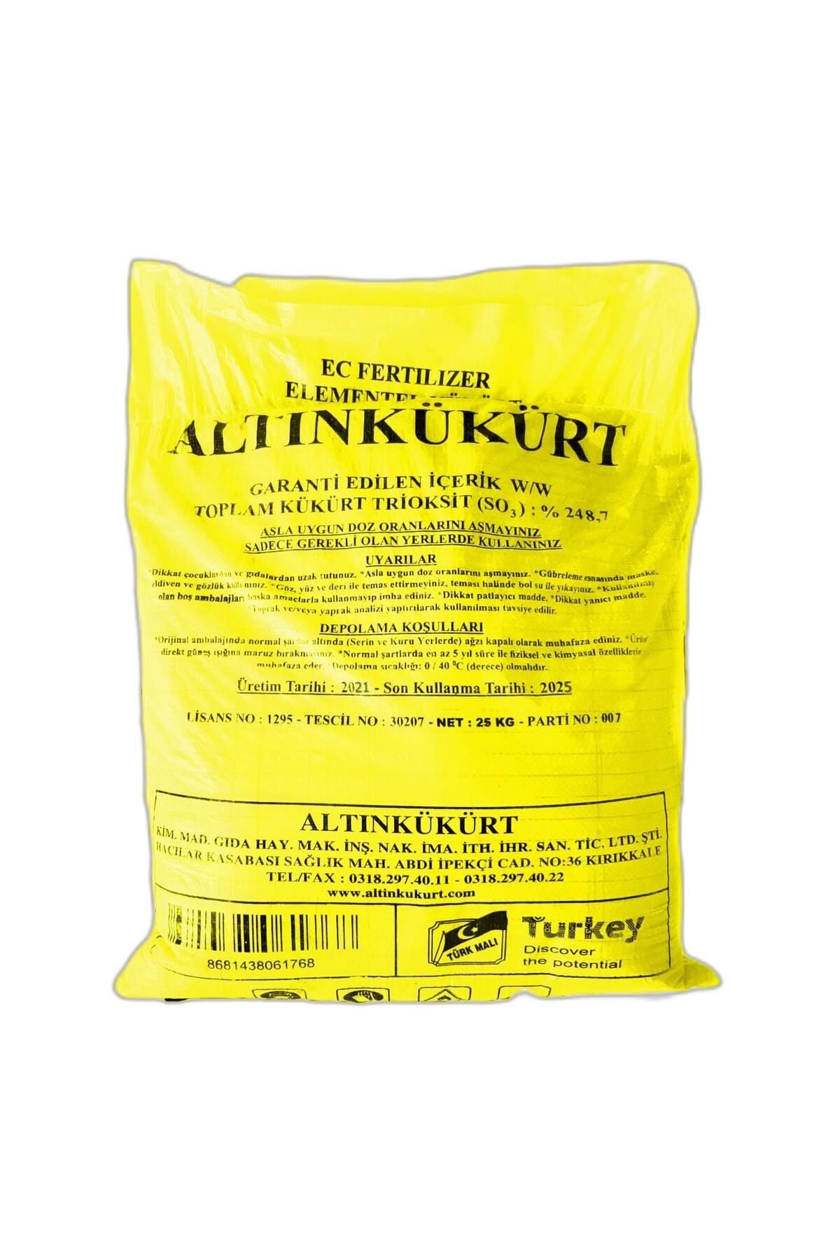 Köseoğlu Kükürt Toz Kükürt 25 kg