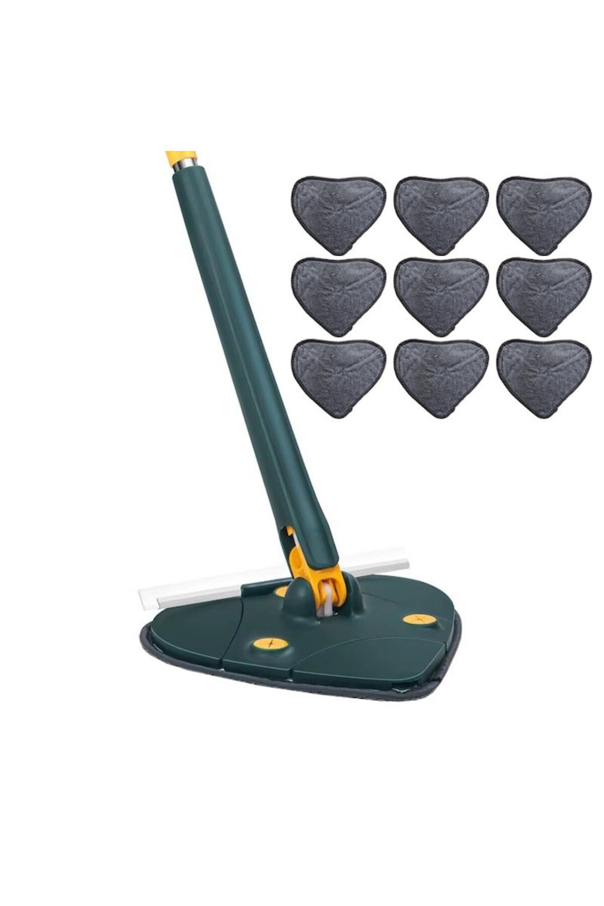 NEXTLY Multifunctional Mop Set With 9 Cloths For Dry And Wet Surfaces, 360° Heart-shaped Head - One Size
