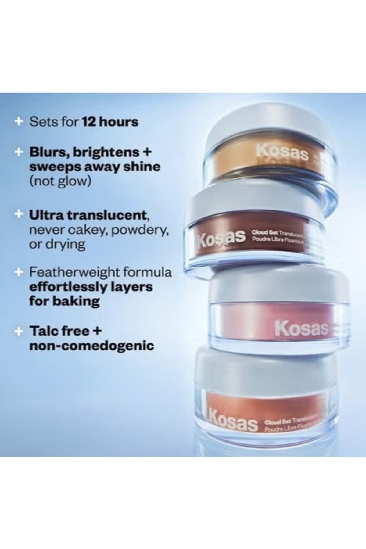 KOSAS-Talc-Free Cloud Set Loose Powder | Translucent Setting & Blurring Finish 5