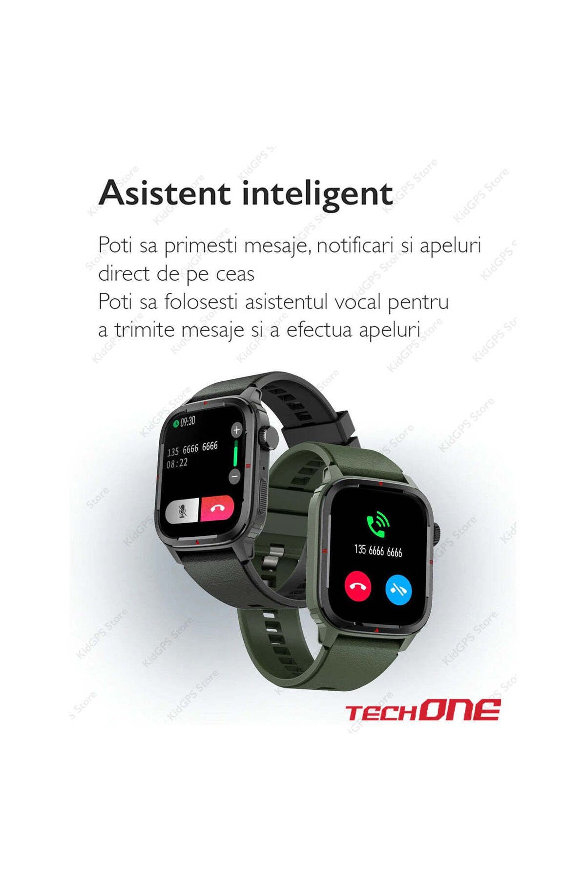 Techone-Ceas inteligent bărbătesc Q25 GT Runner, argintiu 5
