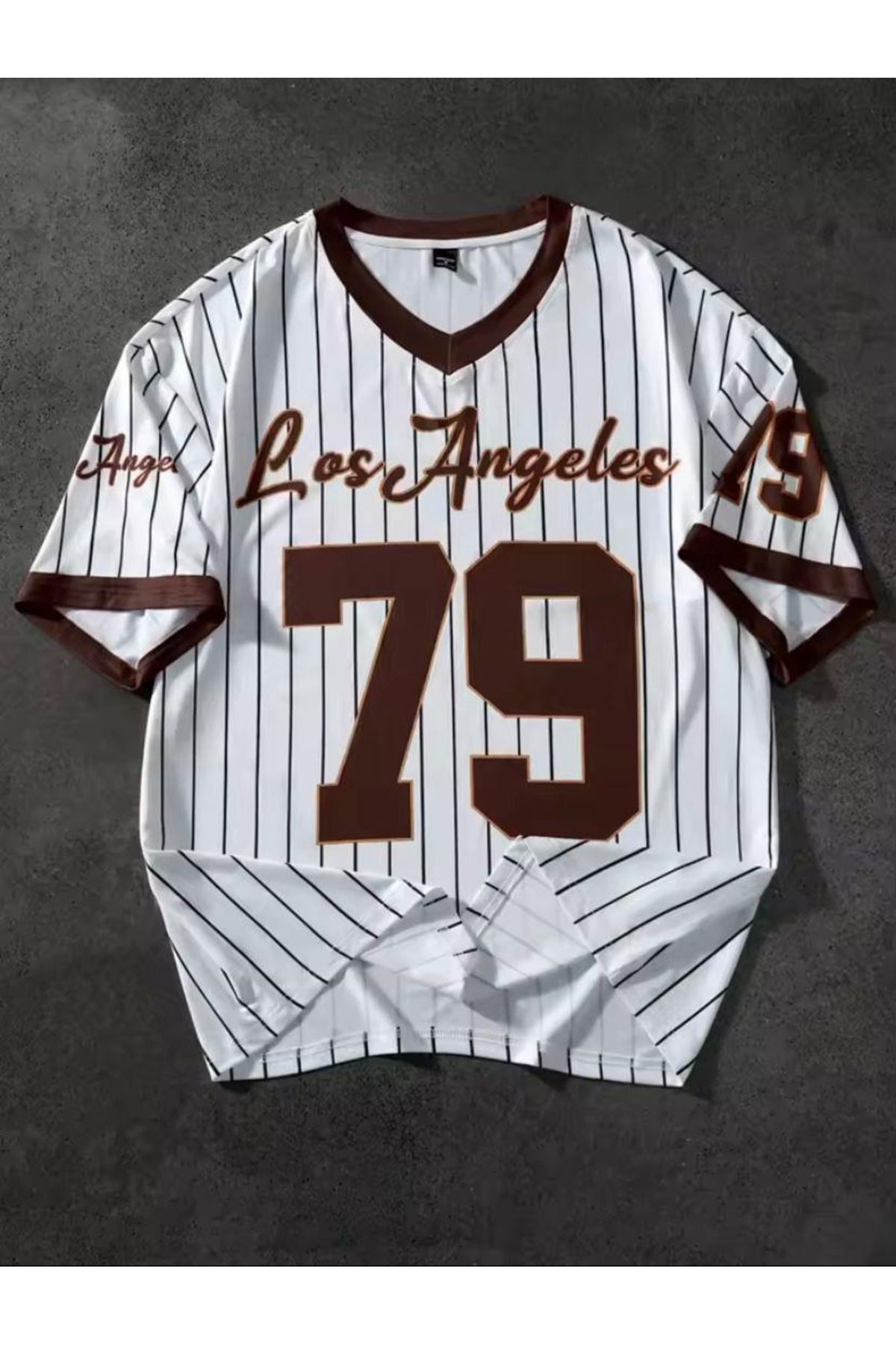 Gofeel Los Angeles 79 Bordo Jersey Forma T-shirt