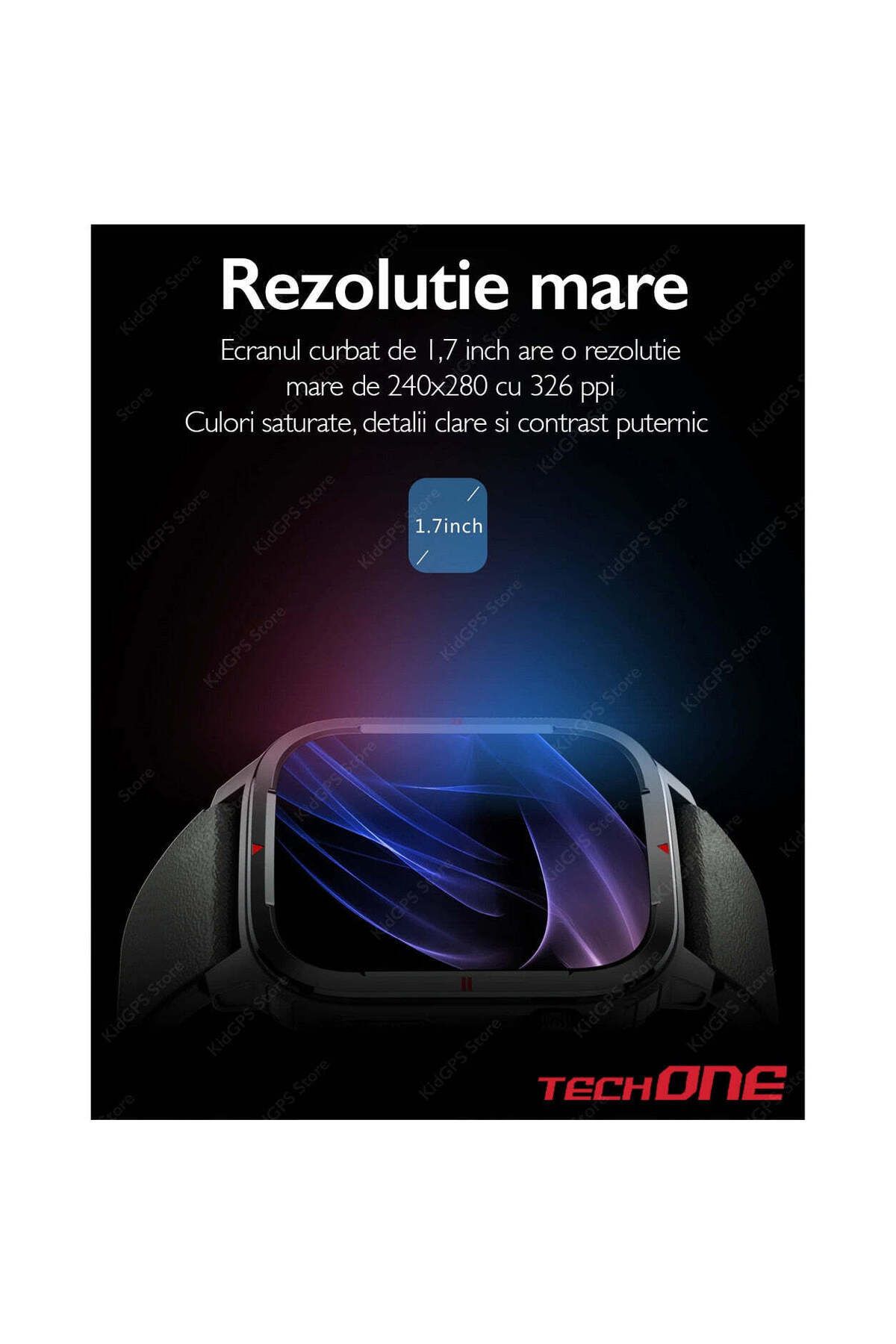Techone-Ceas inteligent bărbătesc Q25 GT Runner, argintiu 4