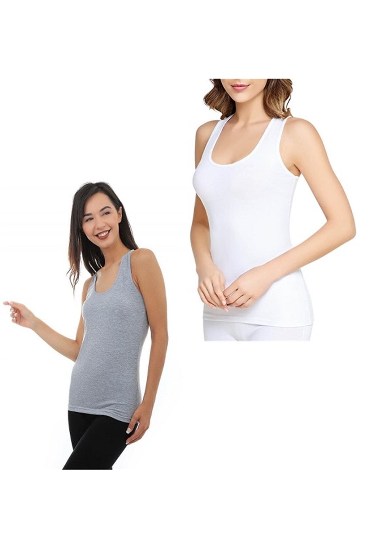 ÇamaşırcımShop Pachet De 12 Tricouri Sport Din Elastan Cu Bretele Late Tutku Femeie - L/XL