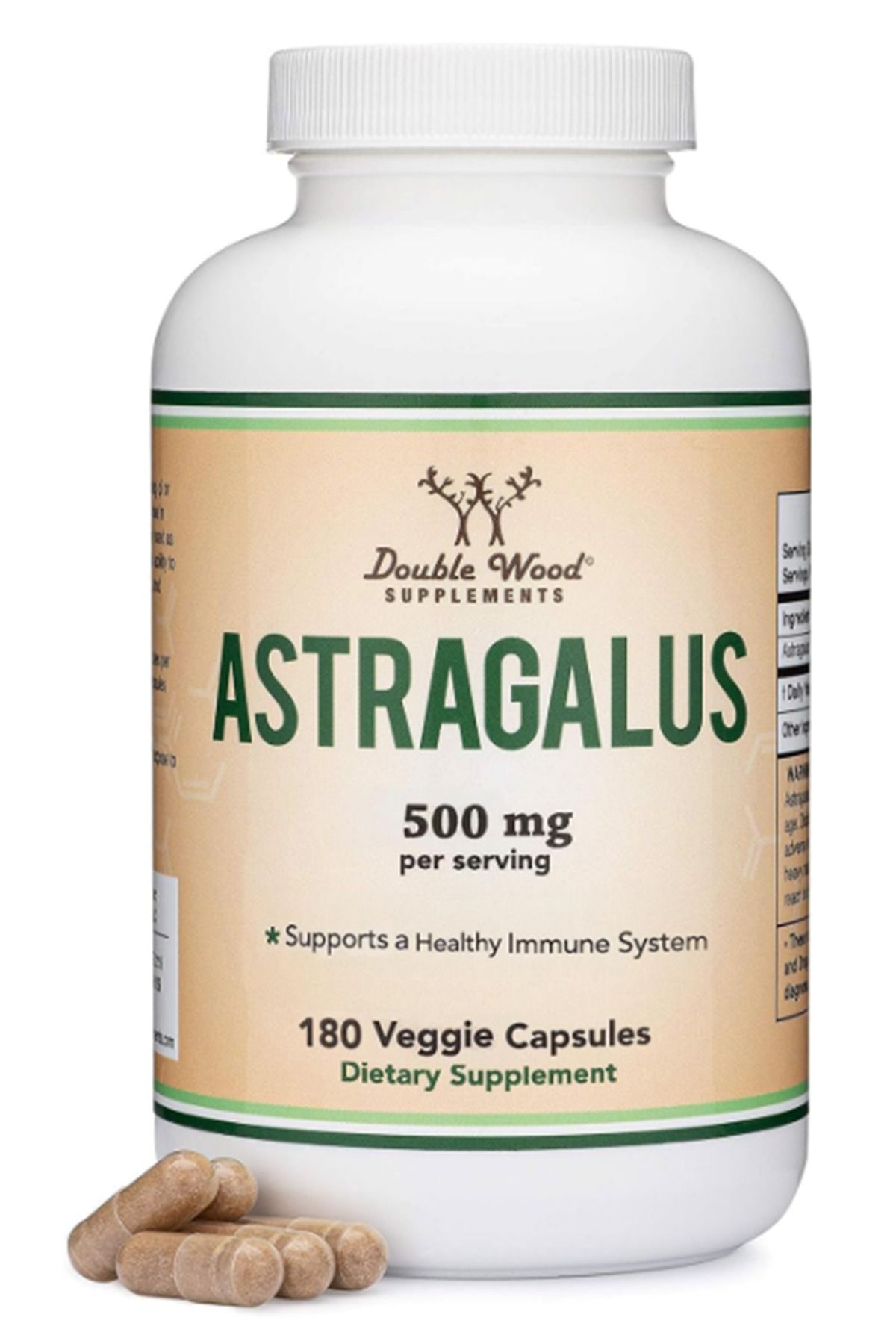 DOUBLE WOOD İmmune Boosting Astragalus (500MG X 180 CAPSUL).ozelsporcugıdalarından.abd Menşeı