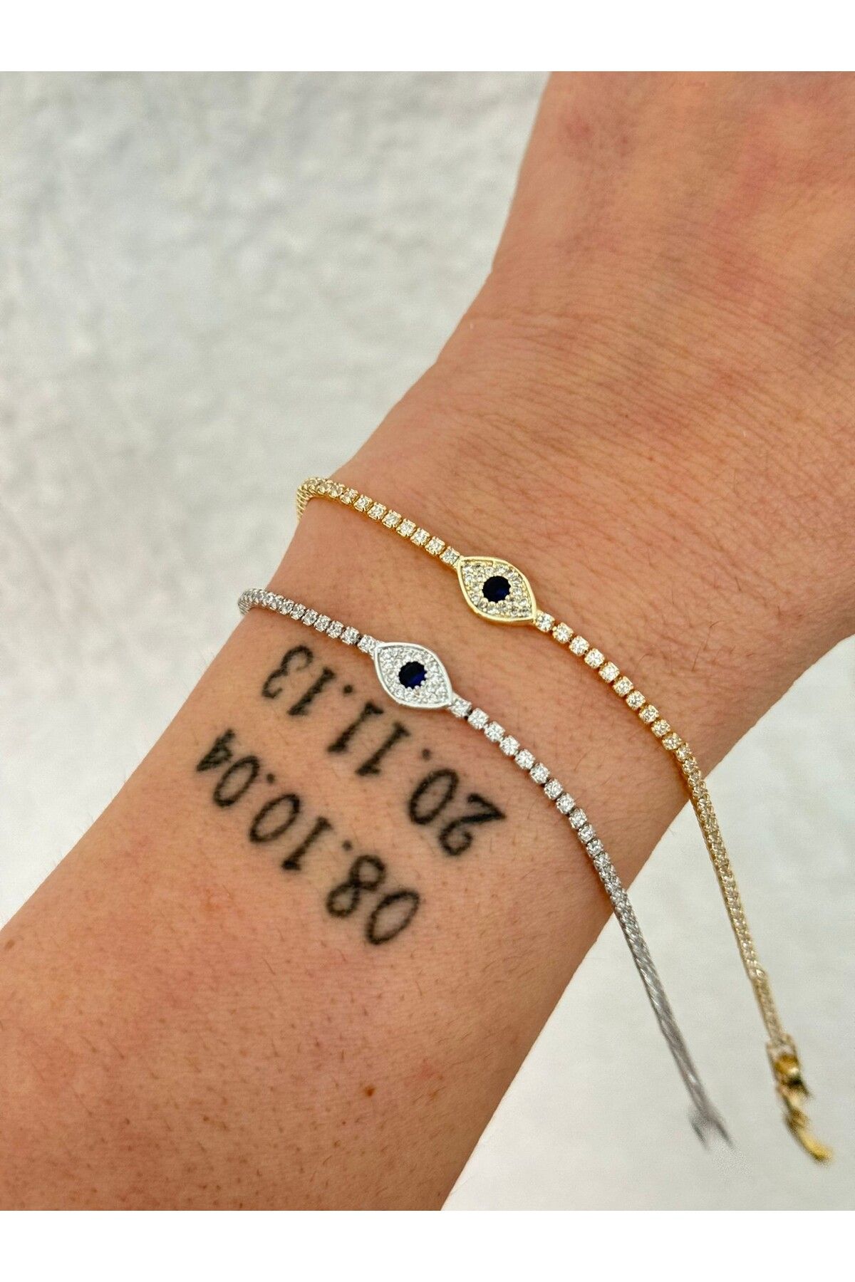 MyladyAccessoriess Göz Detaylı Su Yolu Premium Bileklik Gümüş