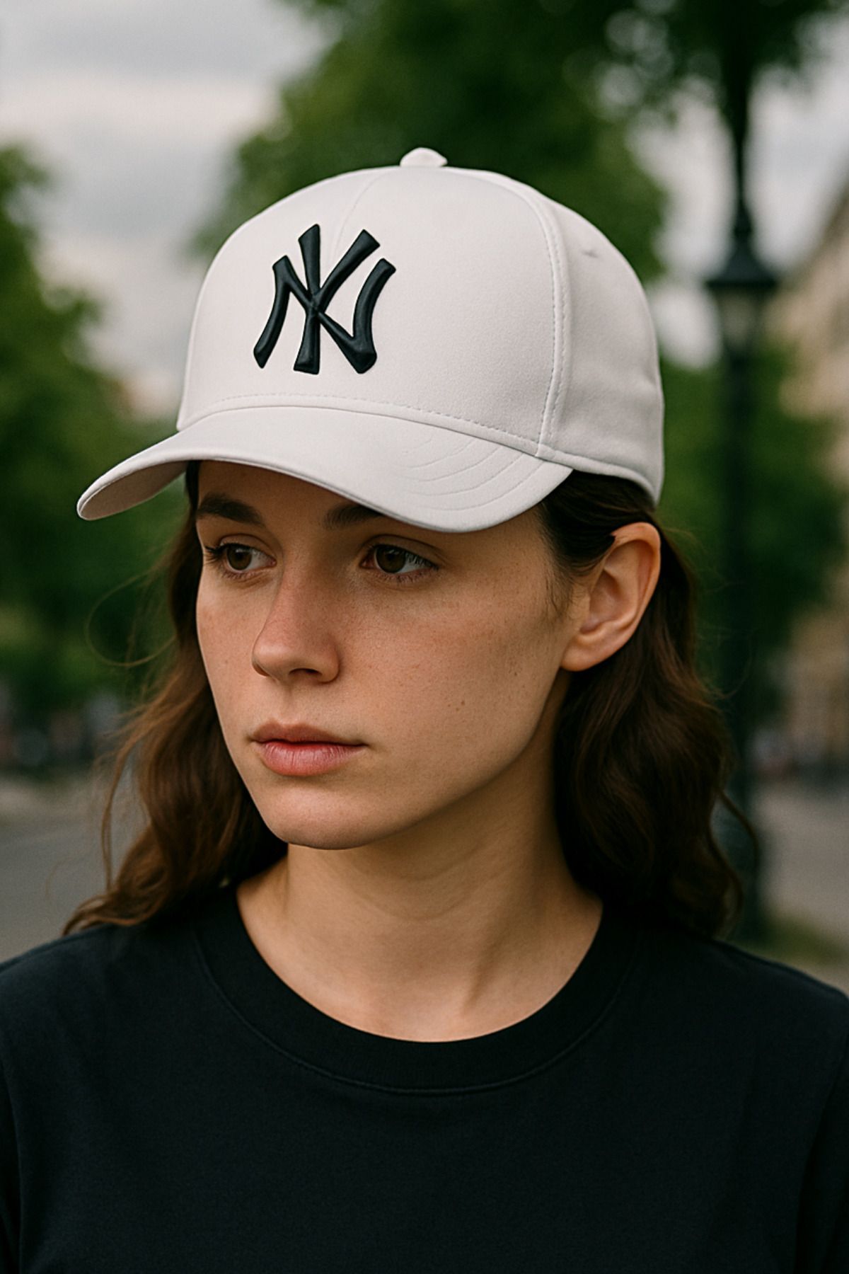 LAGRANZE Kadın Şık New York NY Desenli Şapka