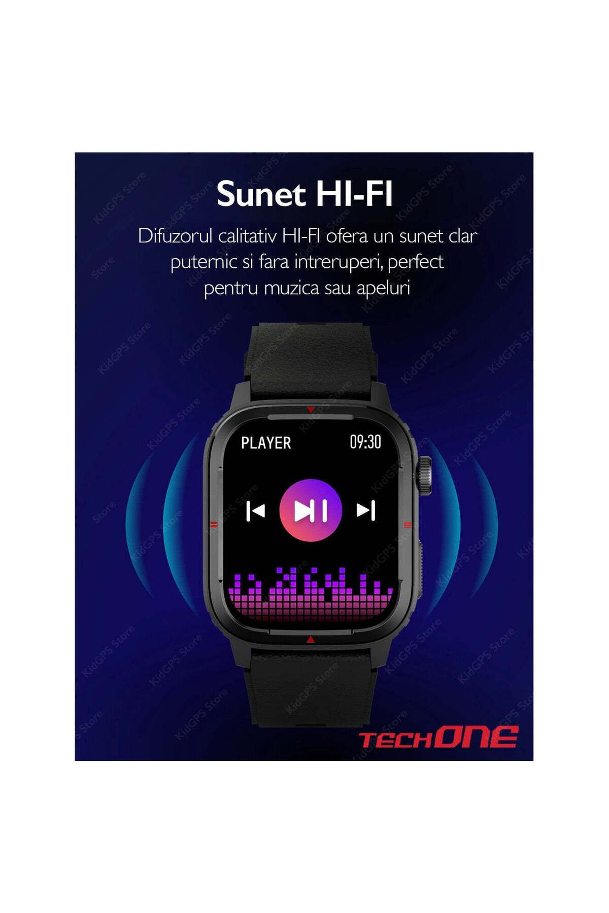 Techone-Ceas inteligent bărbătesc Q25 GT Runner, argintiu 6