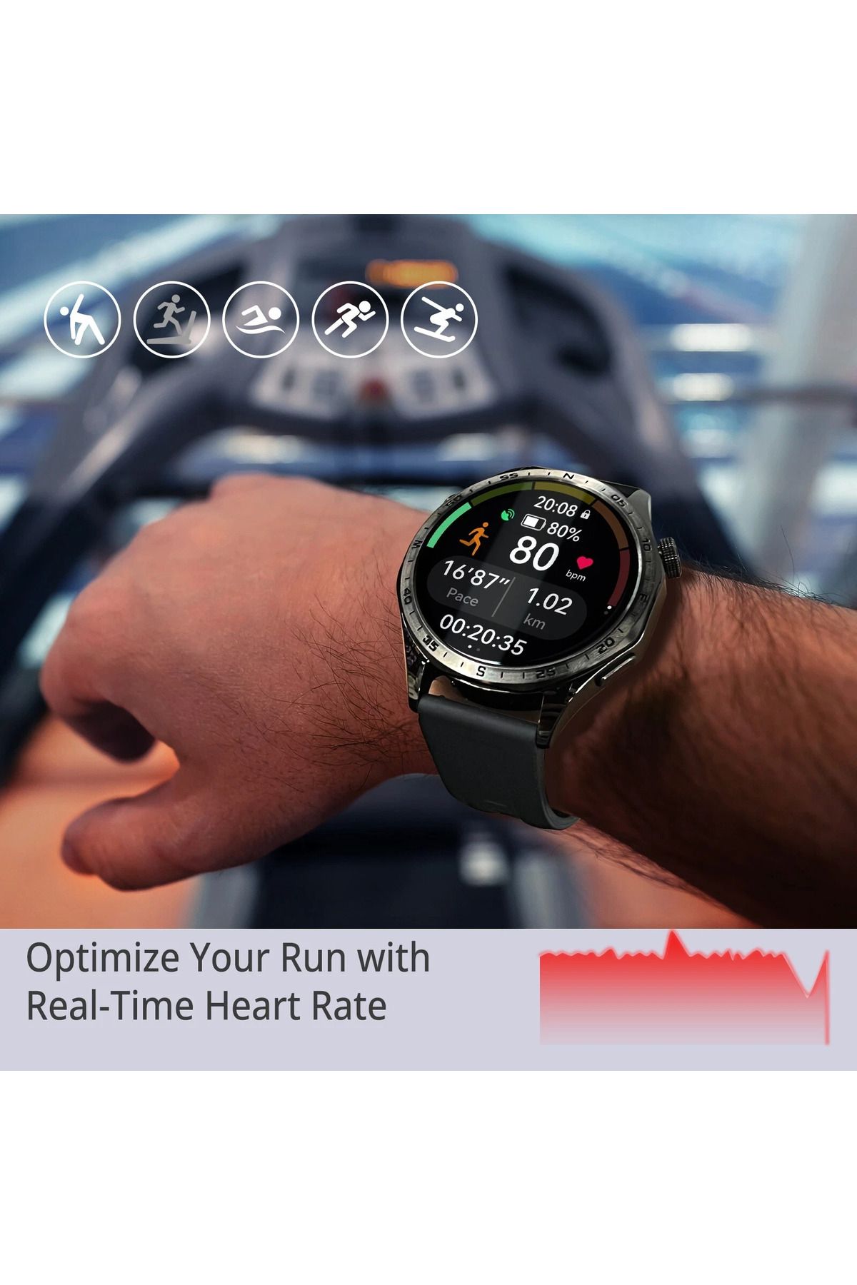 AIWR-Peps 1R Smart Watch, 1.43” HD AMOLED GPS Bluetooth Calling AI ChatGPT 5ATM 5