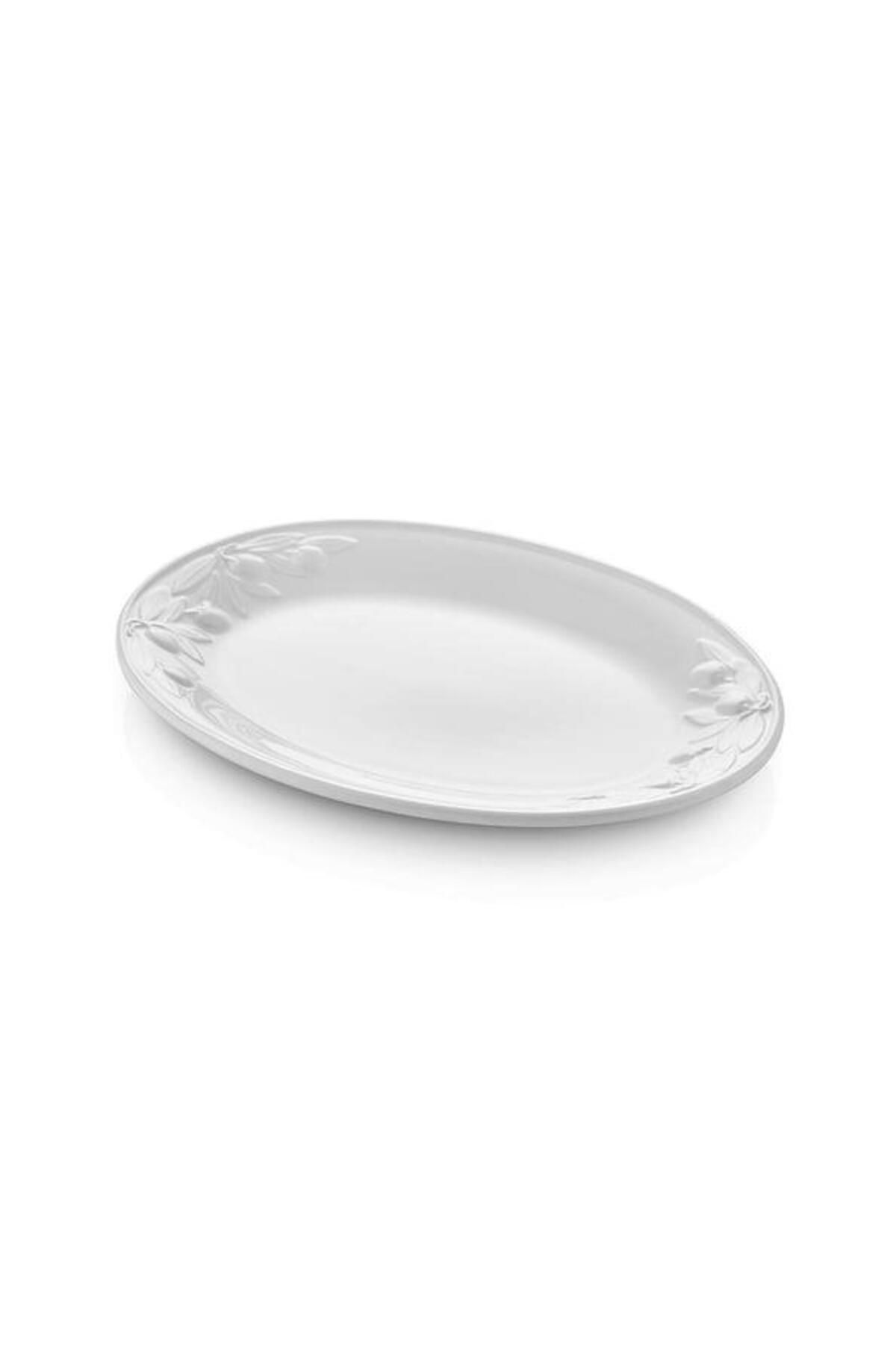 The Mia GRANDE BEYAZ OVAL SERVİS TABAK 40CM