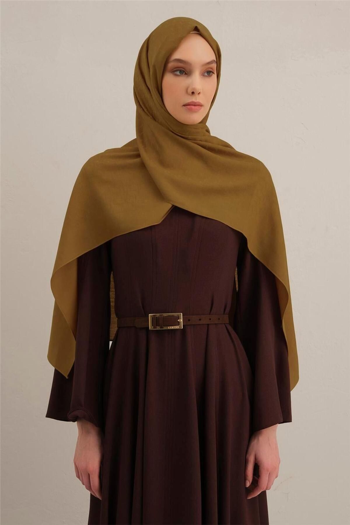 Armine Link Desen Bambu Cotton Şal 71