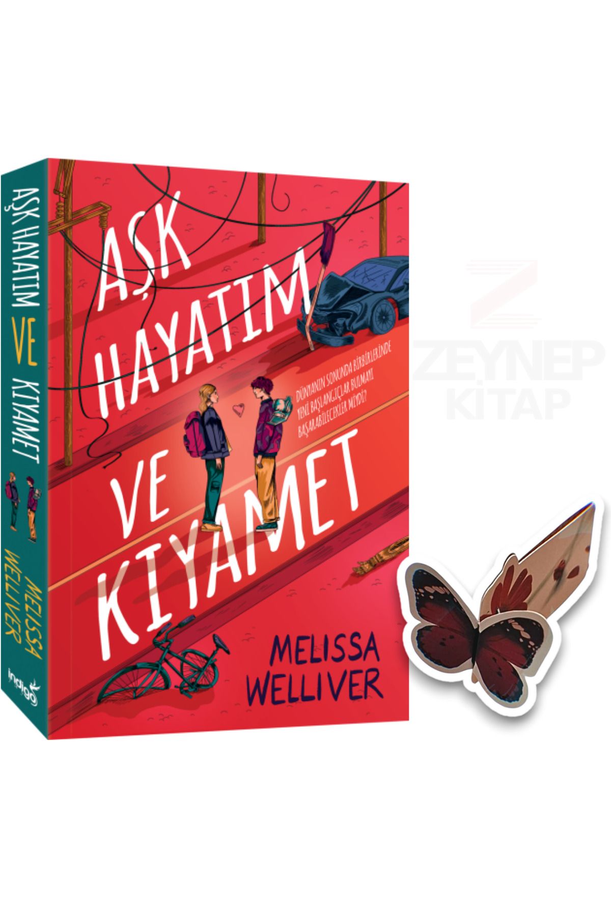 İndigo Kitap Aşk Hayatım ve Kıyamet(Özel Tasarım Hareketli Kelebek Ayraç Hediye)