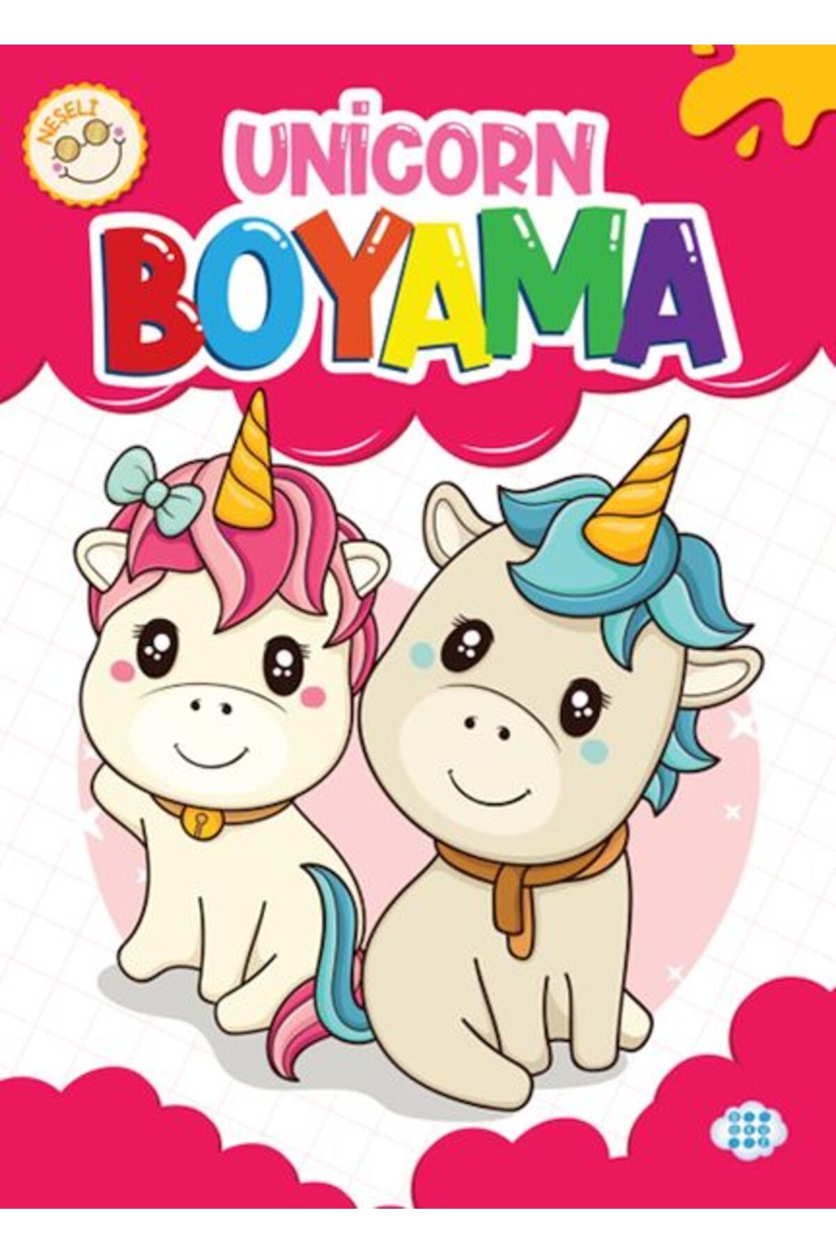 Dokuz Çoçuk Neşeli Unicorn Boyama
