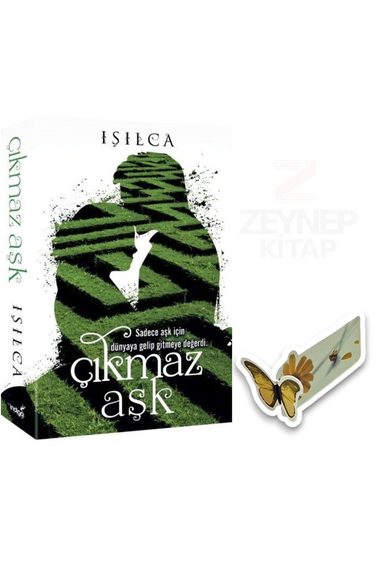 İndigo Kitap Çıkmaz Aşk - Işılca (Özel Tasarım Hareketli Kelebek Ayraç Hediye)