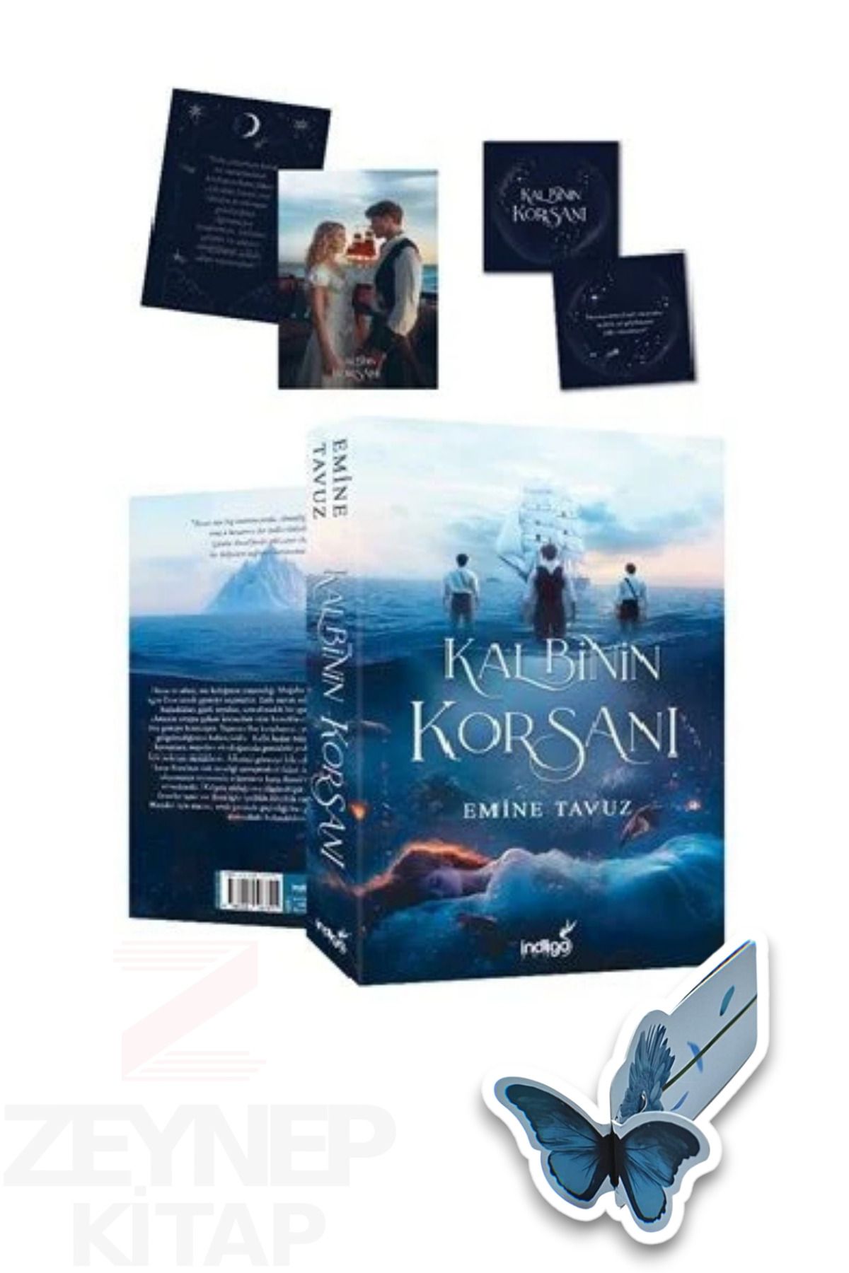İndigo Kitap Kalbinin Korsanı - Emine Tavuz(KARTONKAPAK)(Özel Tasarım Kelebek Ayraç Hediye)