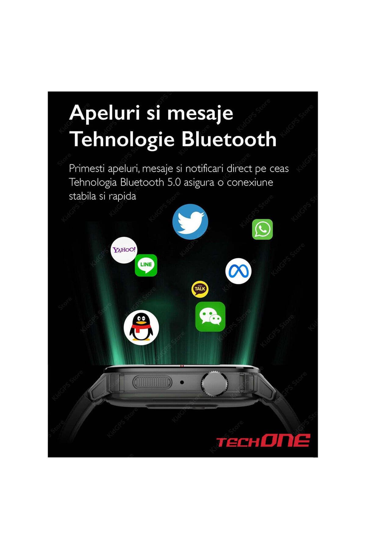 Techone-Ceas inteligent bărbătesc Q25 GT Runner, argintiu 7